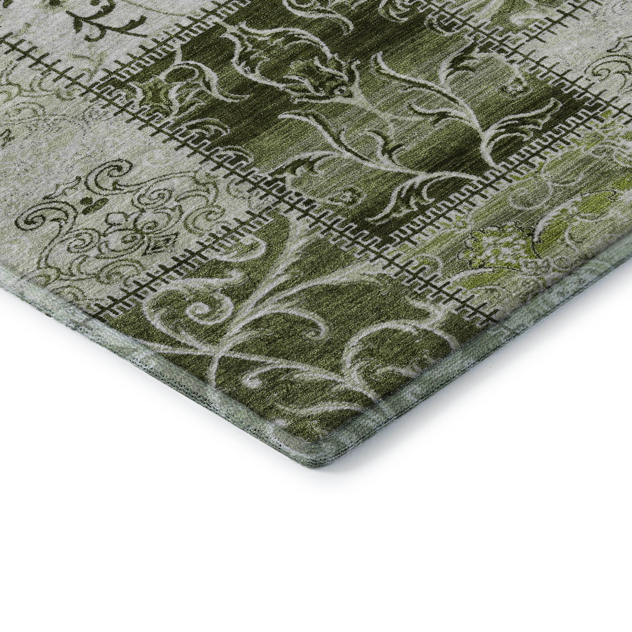 Jaipur Machine Washable Transitional Green Rug 1'8" x 2'6" #shape_Rectangle