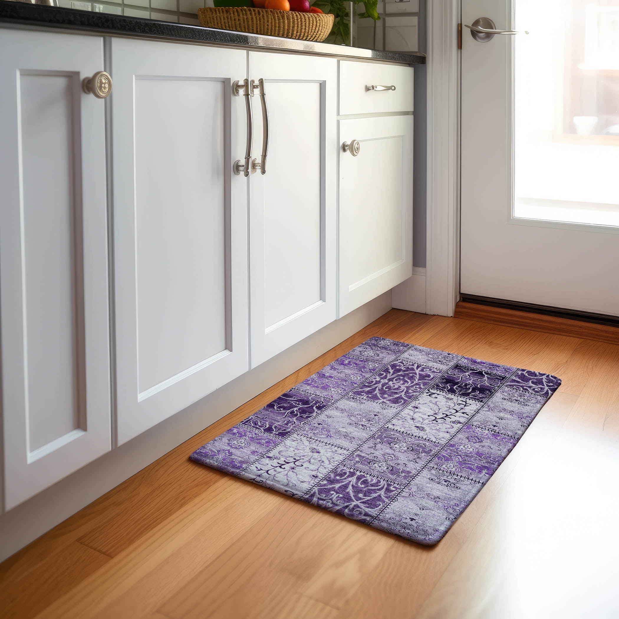 Jaipur Machine Washable Transitional Purple Rug 1'8" x 2'6" #shape_Rectangle