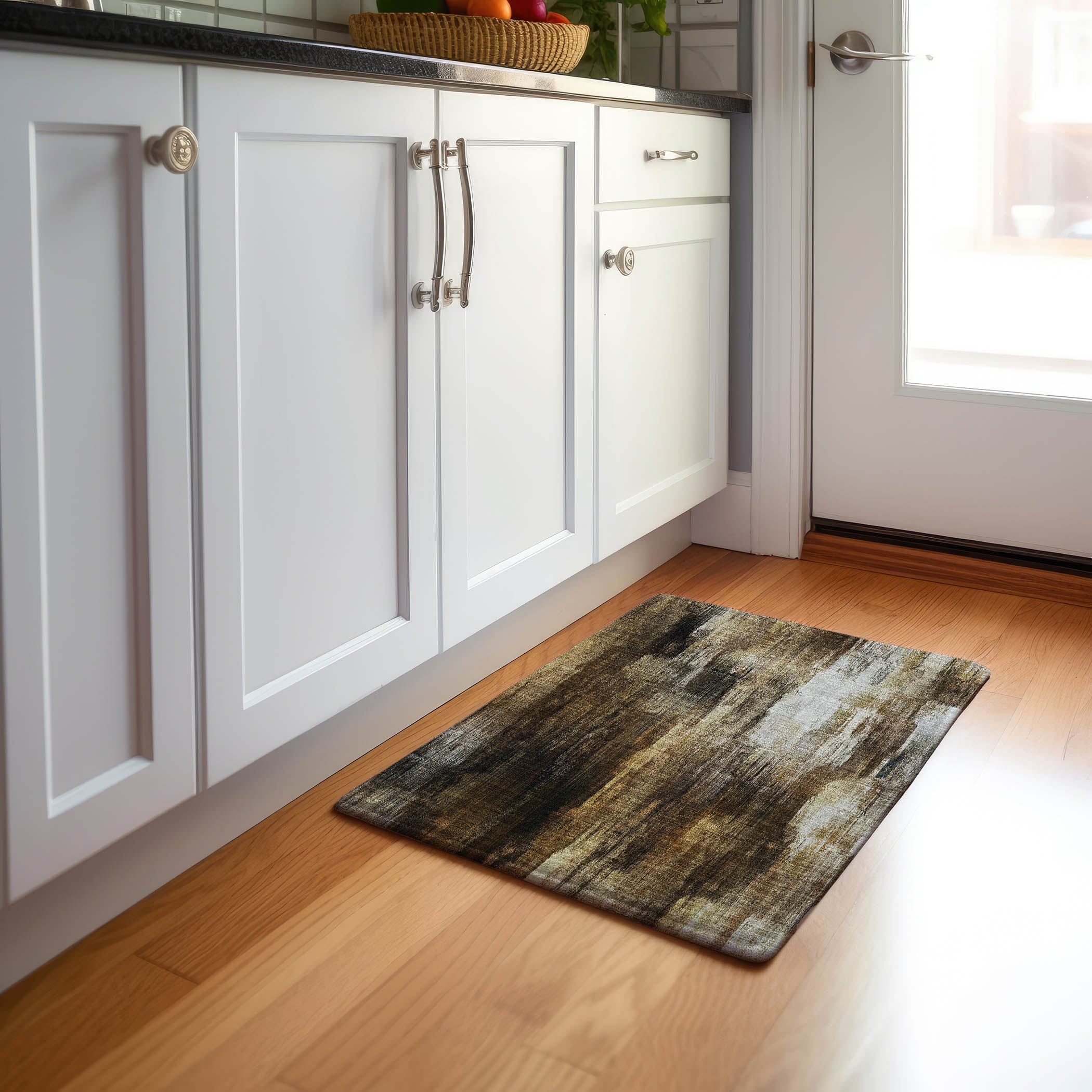 Reykjavik Machine Washable Transitional Chocolate Brown Rug 1'8" x 2'6" #shape_Rectangle