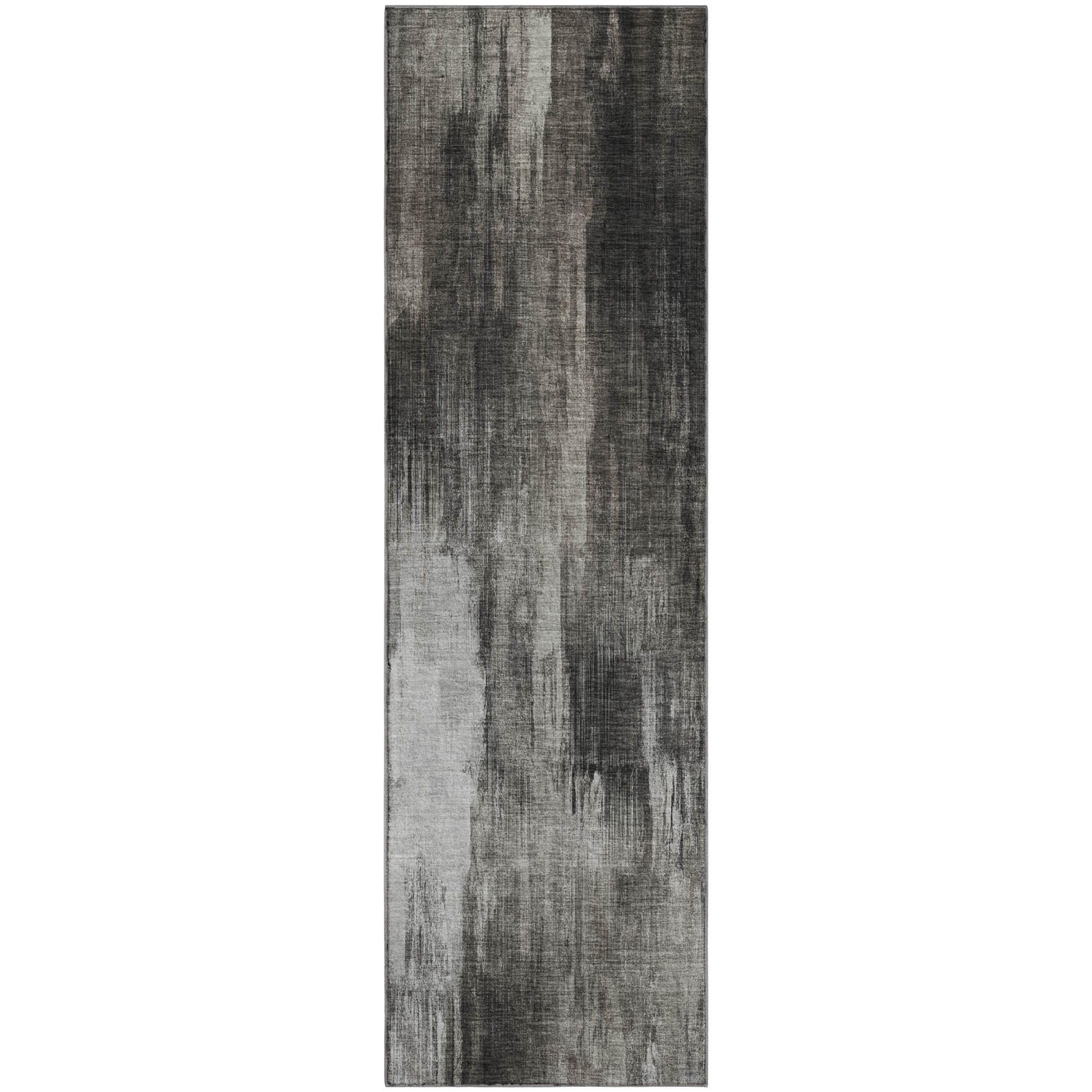 Reykjavik Machine Washable Transitional Gray Rug 2'3" x 7'6" #shape_Runner