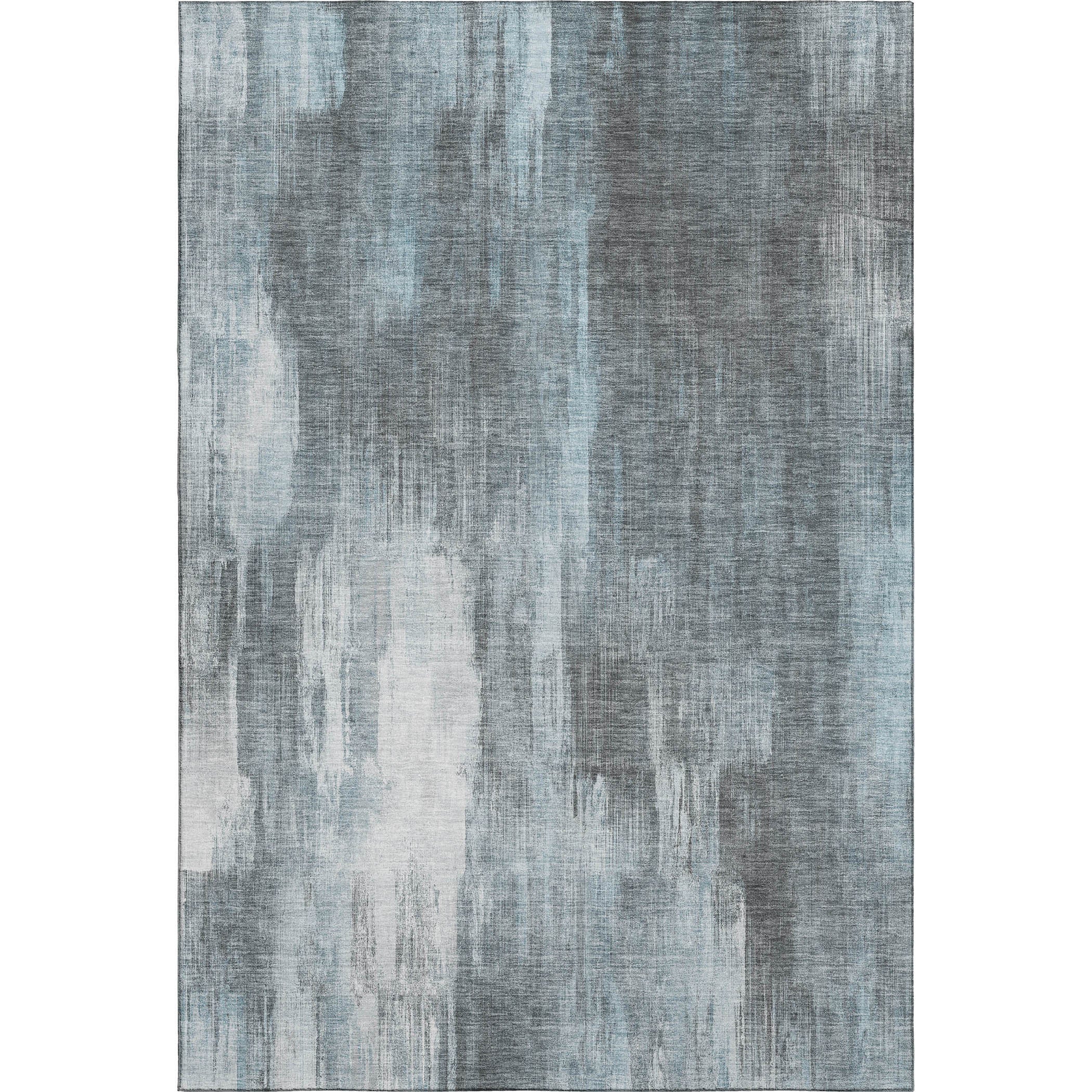 Reykjavik Machine Washable Transitional Teal Rug 2'6" x 3'10" #shape_Rectangle
