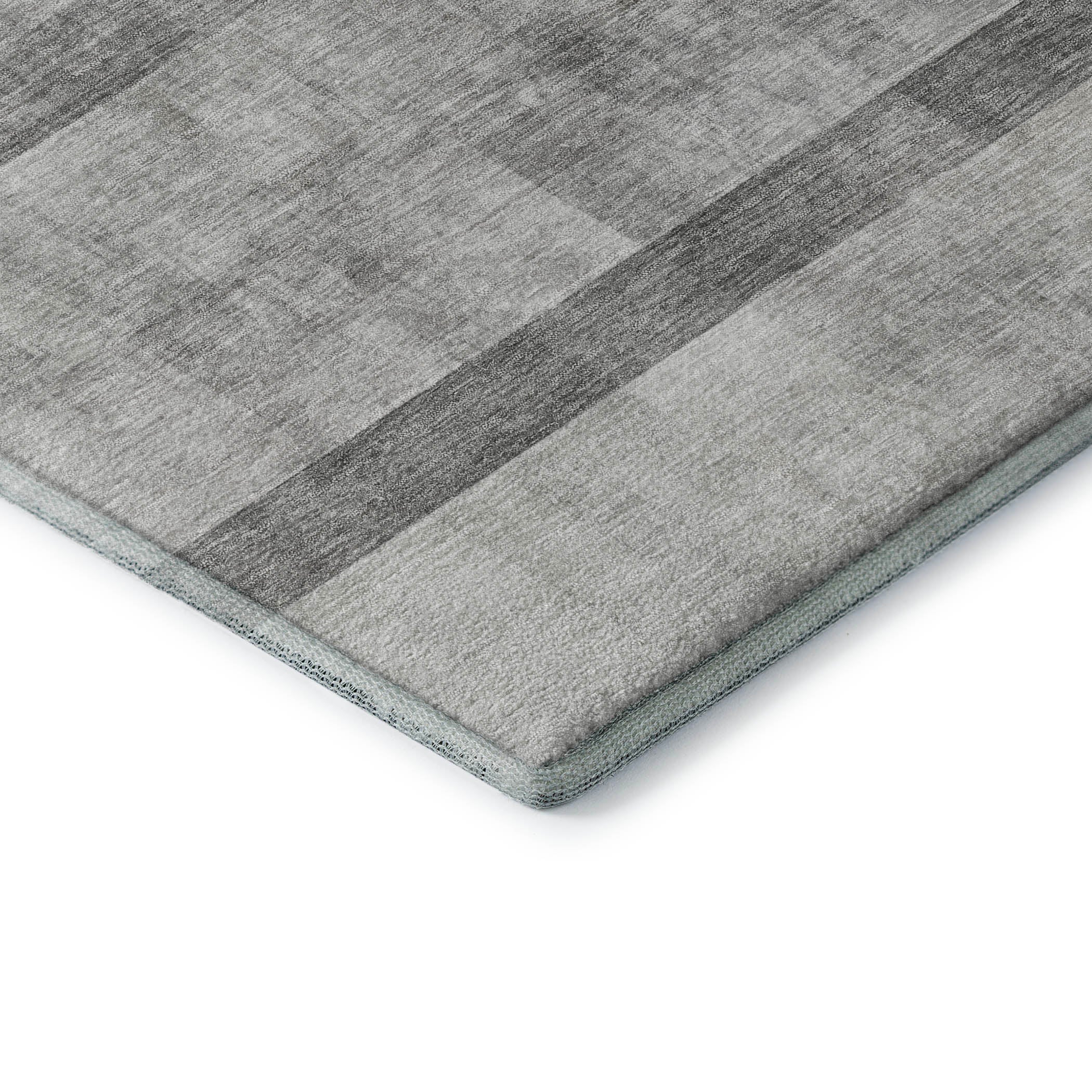 Lucerne Machine Washable Transitional Gray Rug 1'8" x 2'6" #shape_Rectangle