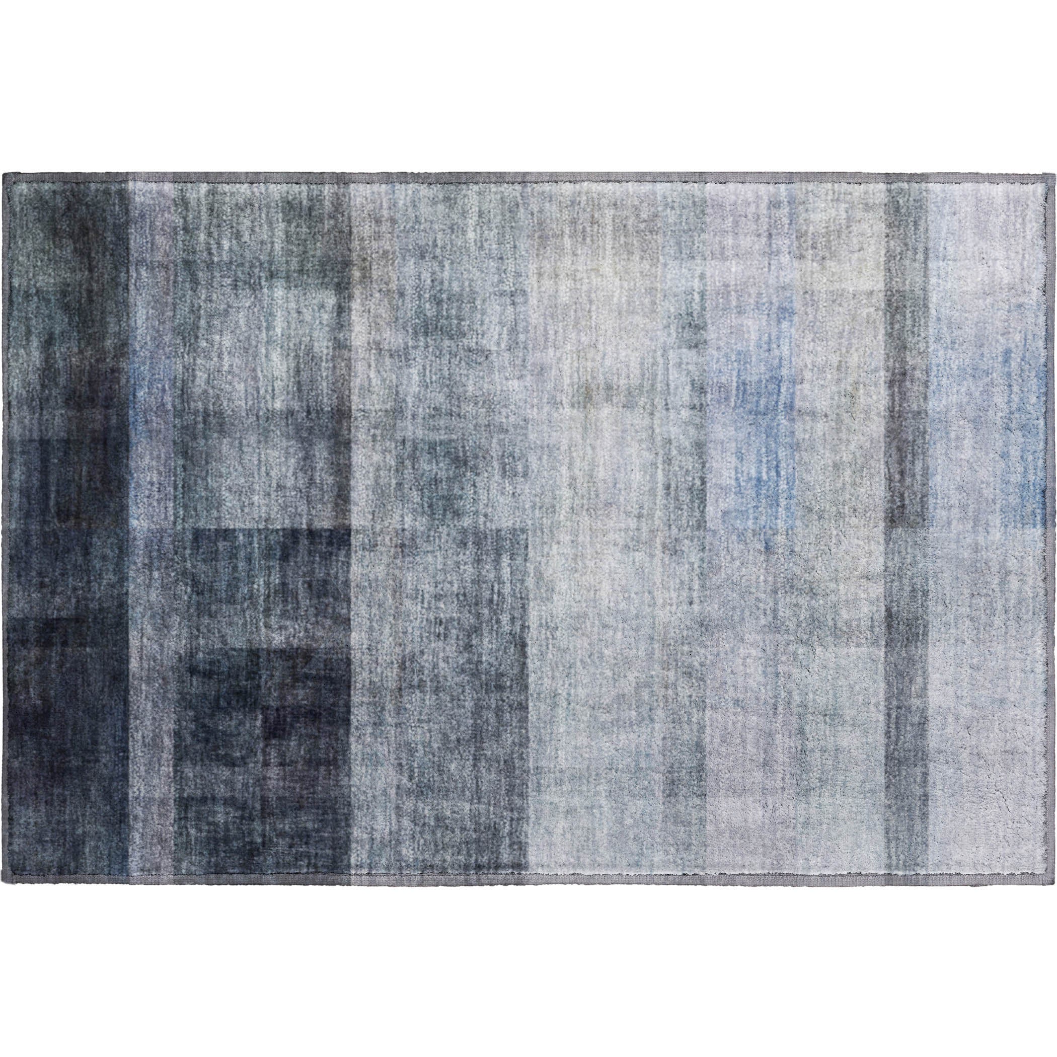 Lucerne Machine Washable Transitional Navy Blue Rug 1'8" x 2'6" #shape_Rectangle
