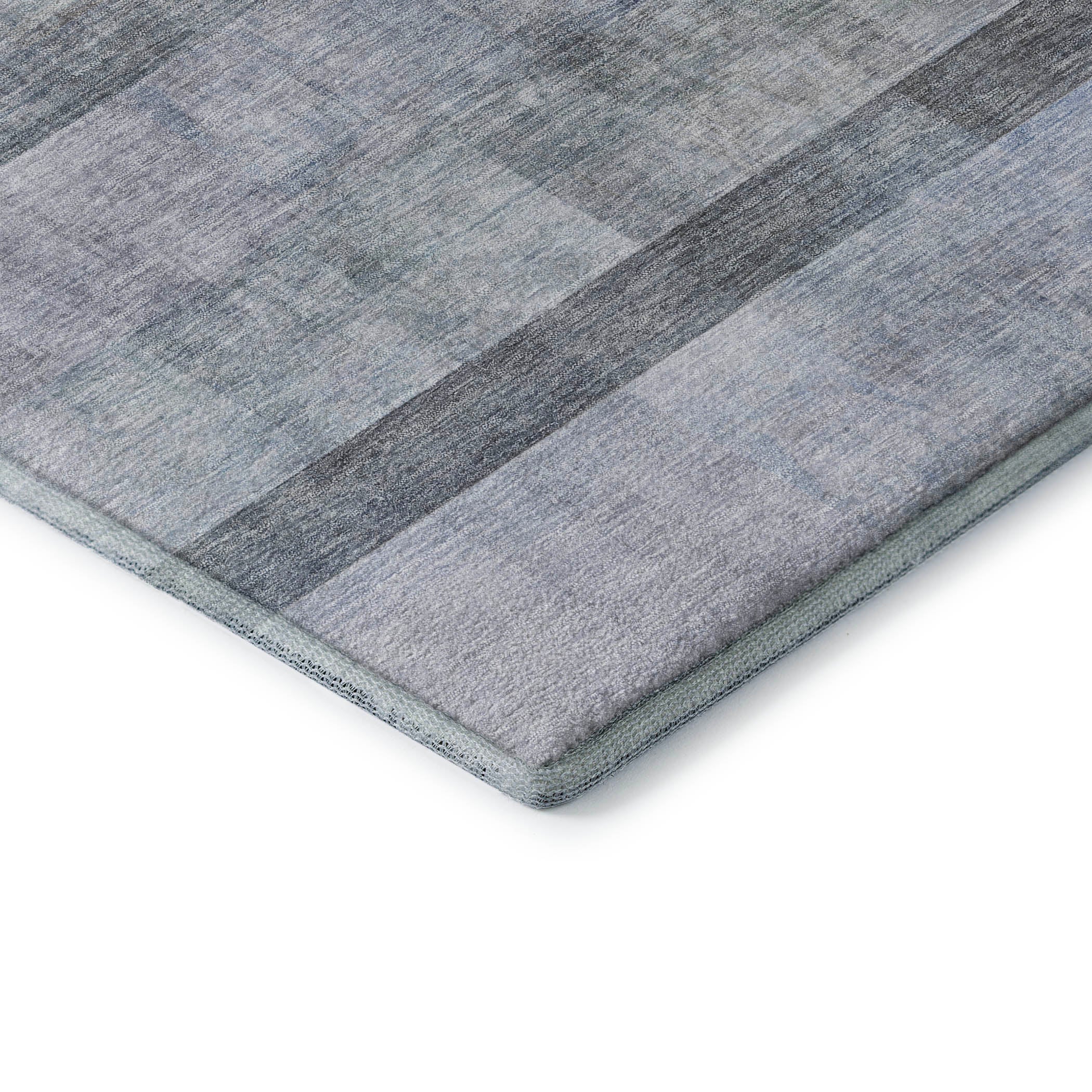 Lucerne Machine Washable Transitional Navy Blue Rug 1'8" x 2'6" #shape_Rectangle