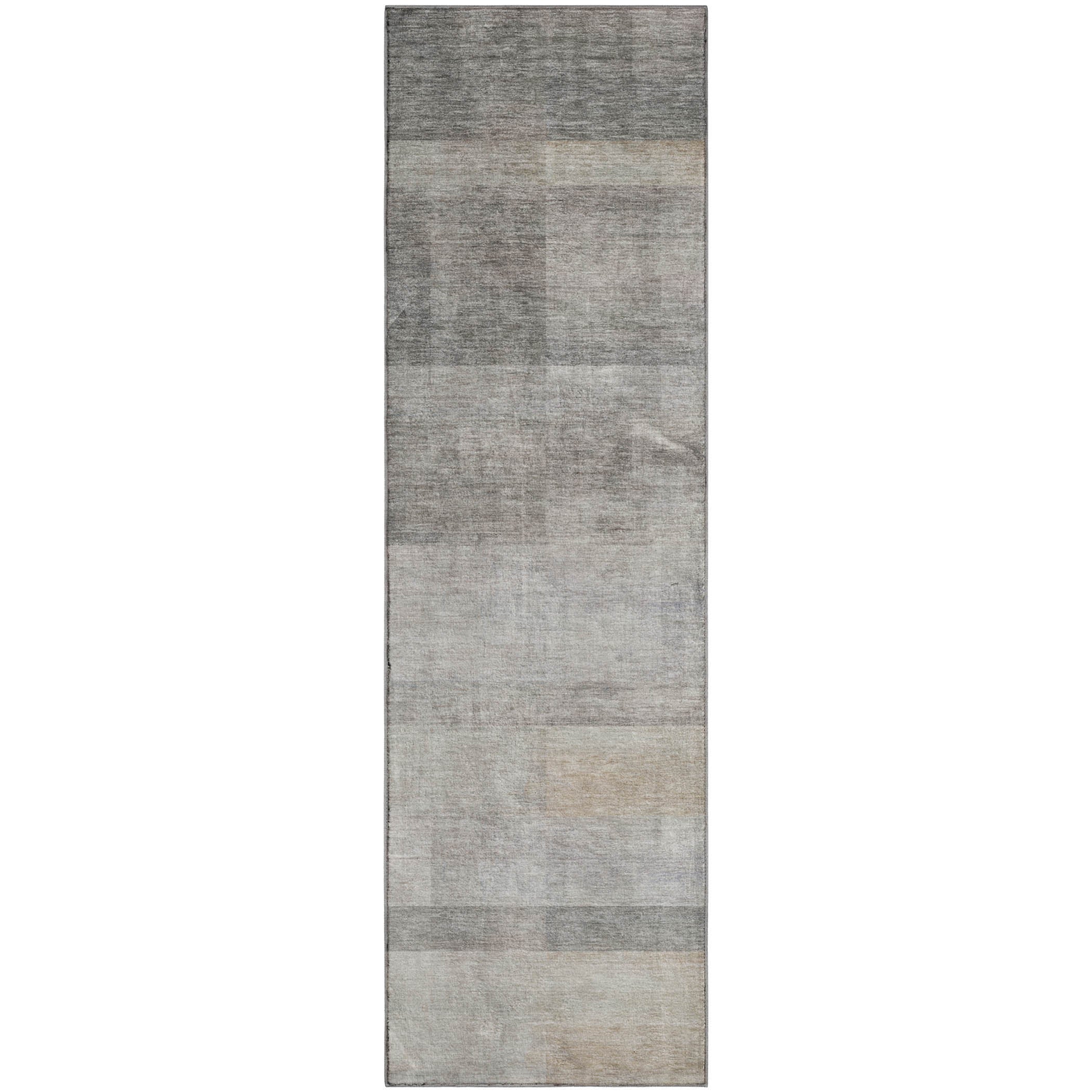 Lucerne Machine Washable Transitional Taupe Brown Rug 2'3" x 7'6" #shape_Runner