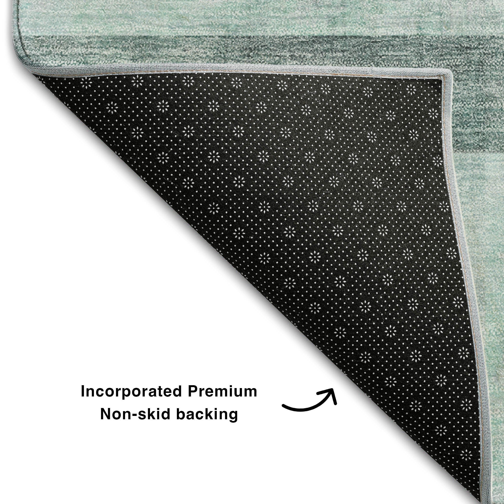 Lucerne Machine Washable Transitional Teal Rug 1'8" x 2'6" #shape_Rectangle