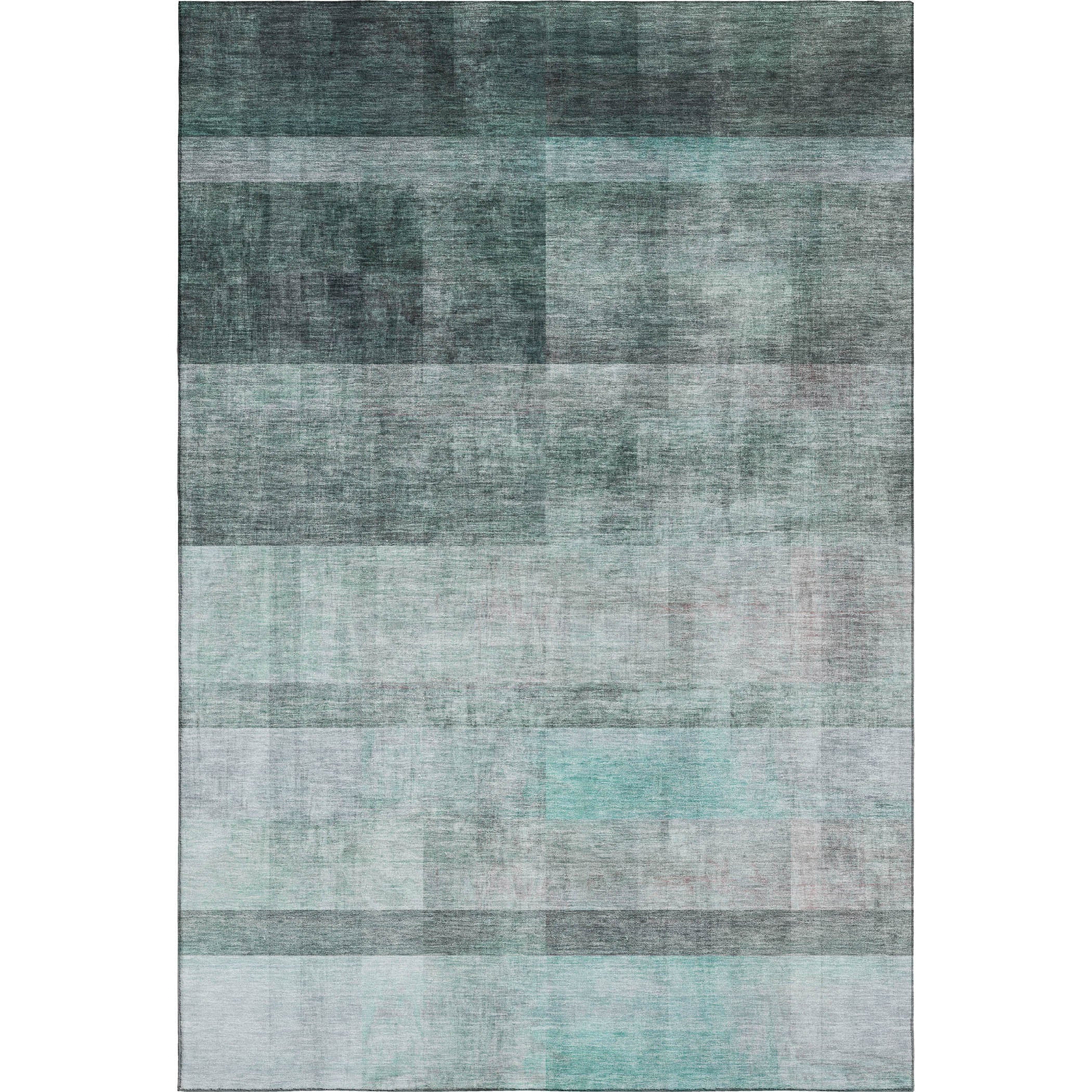 Lucerne Machine Washable Transitional Teal Rug 2'6" x 3'10" #shape_Rectangle
