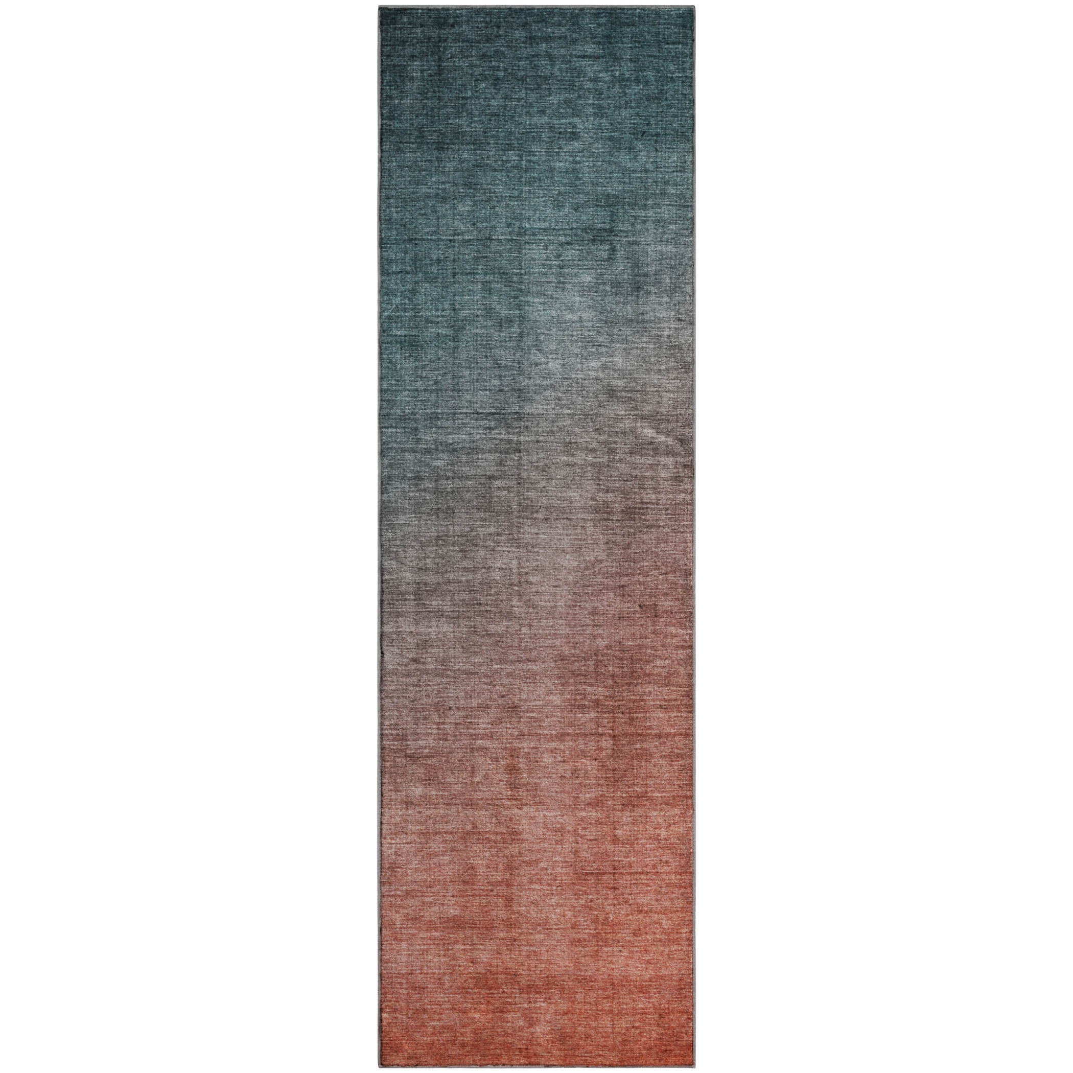 Jaipur Machine Washable Transitional Teal Rug 2'3" x 7'6" #shape_Runner