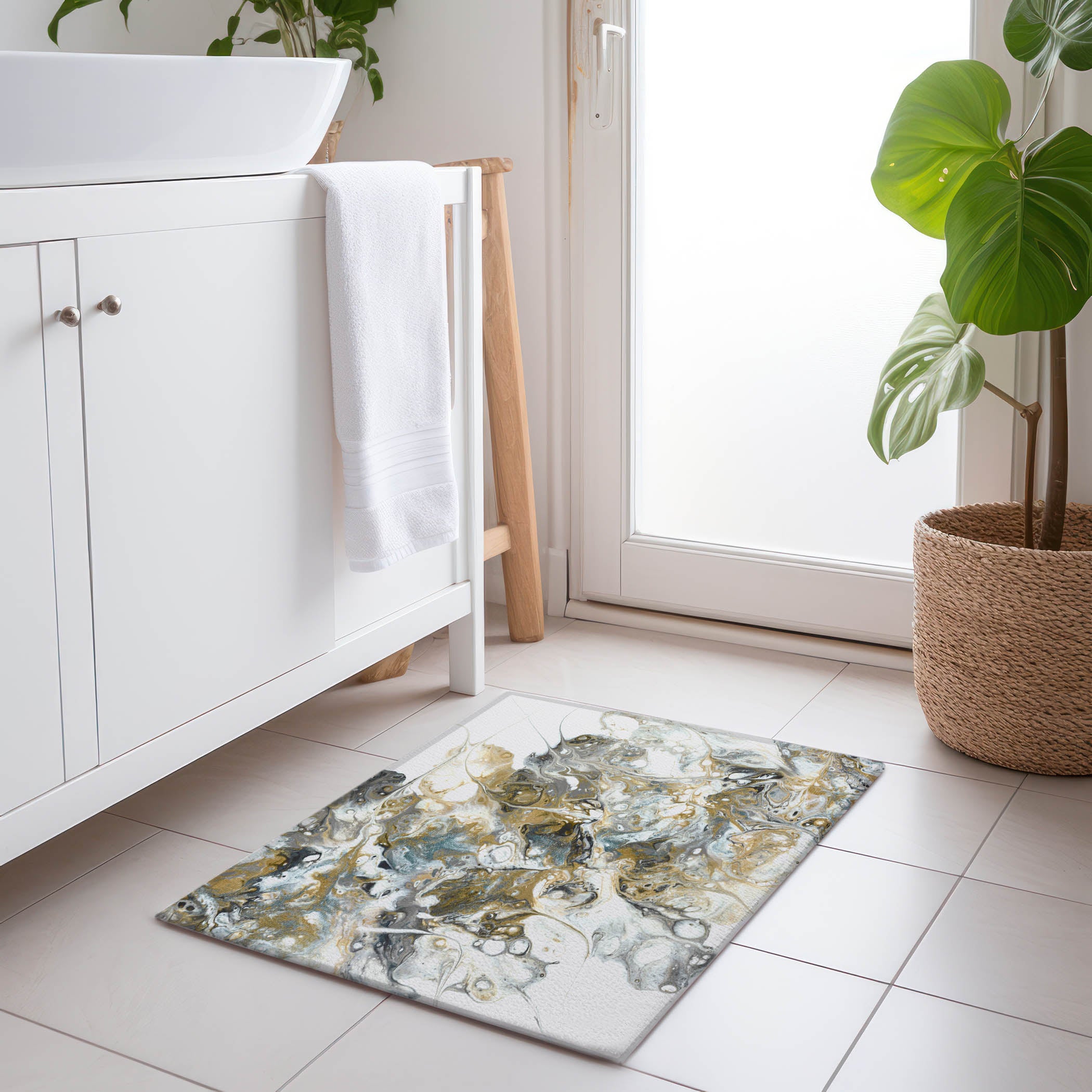 Lima Machine Washable Contemporary Smoke Neutral Rug 1'8" x 2'6" #shape_Rectangle