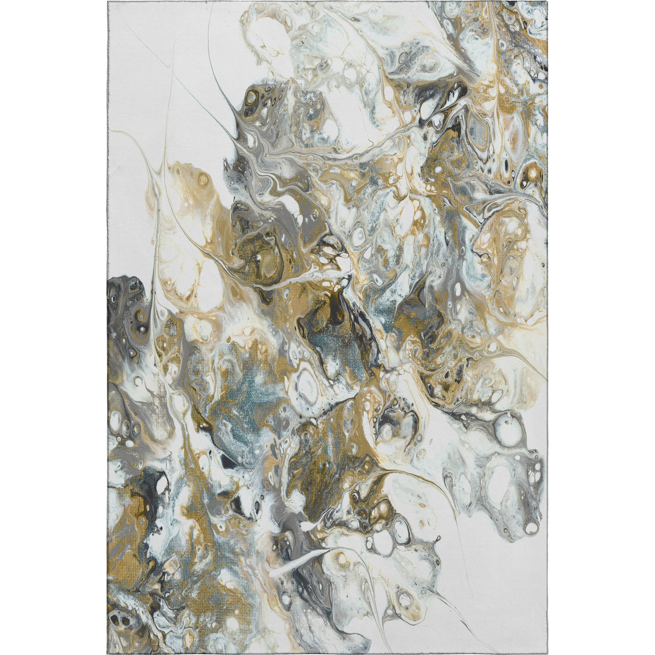 Lima Machine Washable Contemporary Smoke Neutral Rug 2'6" x 3'10" #shape_Rectangle