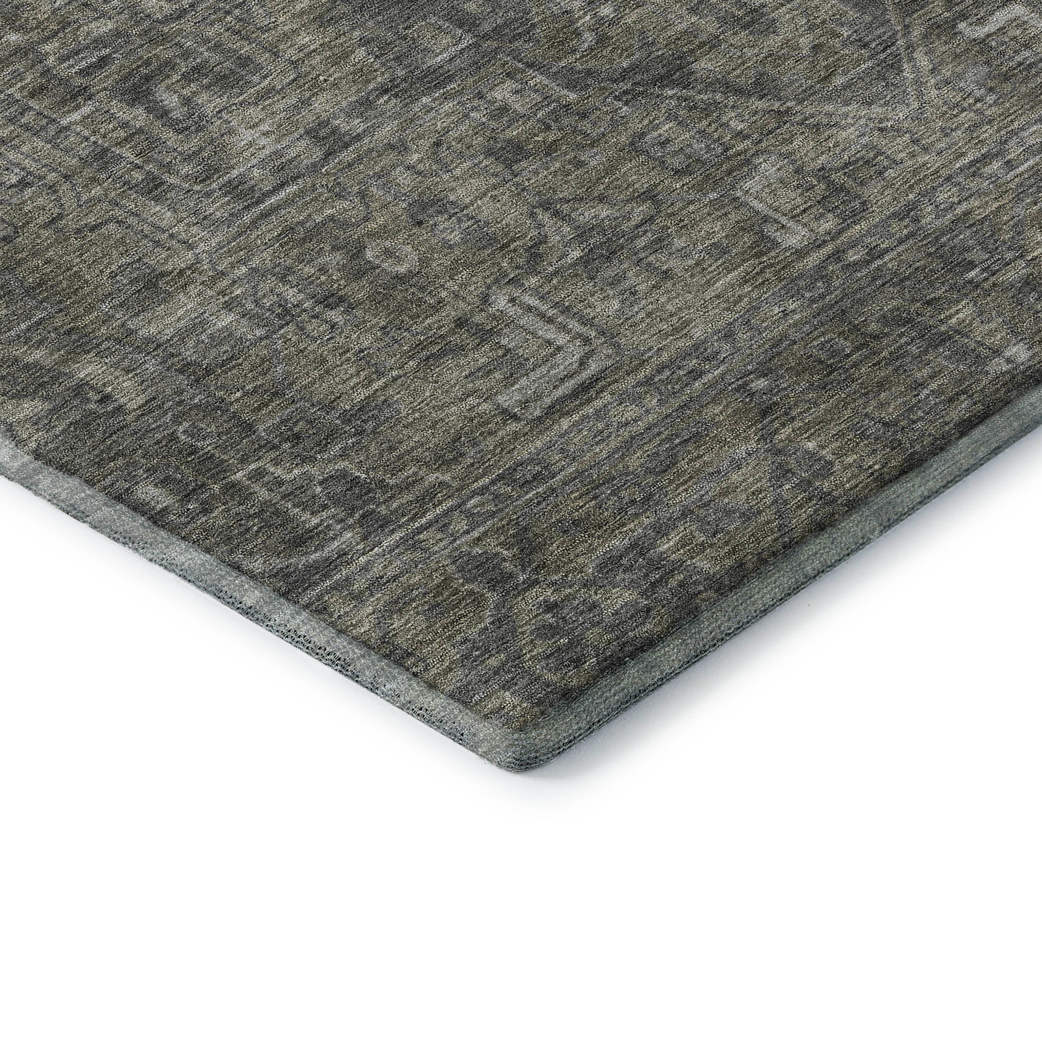 Reykjavik Machine Washable Traditional Mocha Brown Rug 1'8" x 2'6" #shape_Rectangle