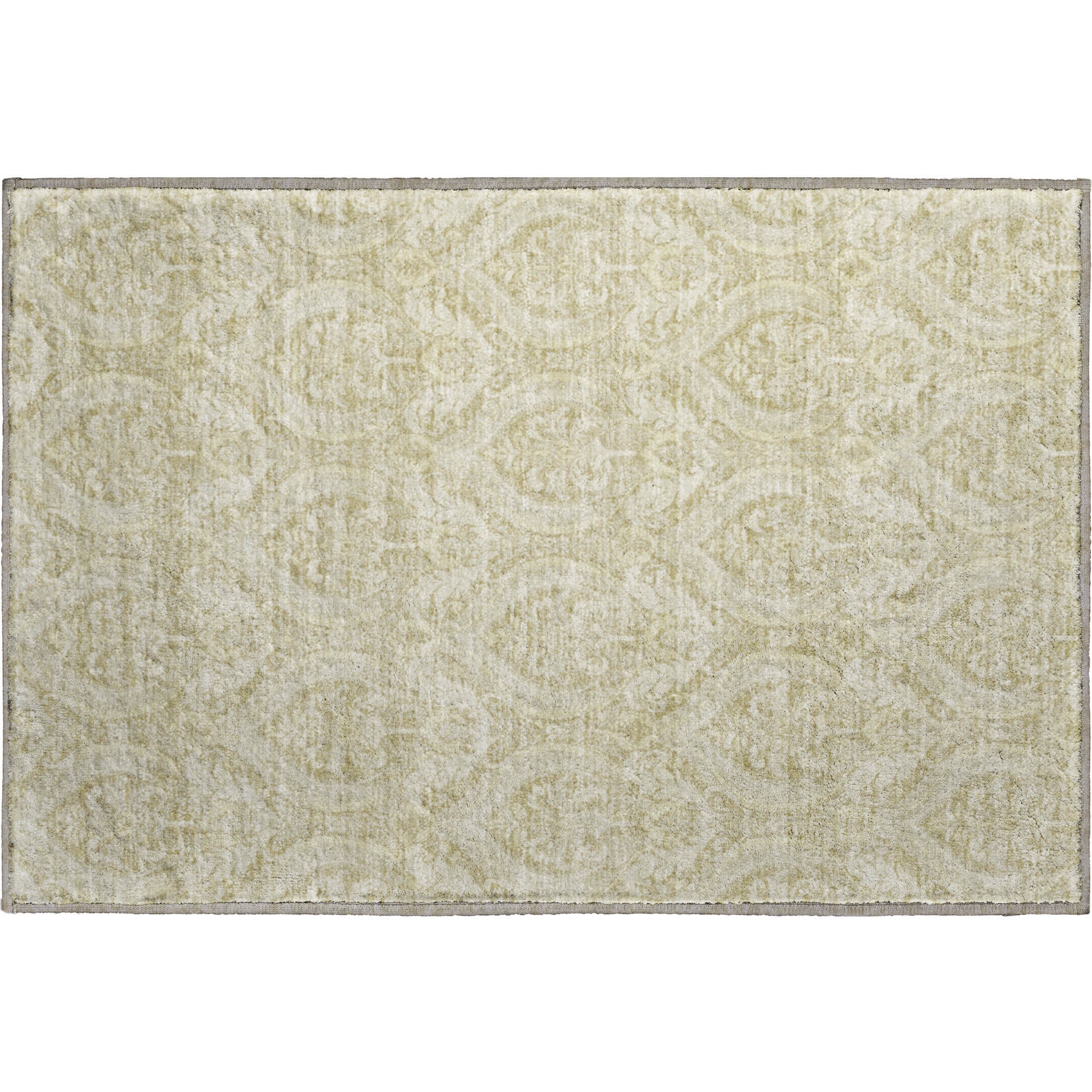 Oaxaca Machine Washable Transitional Beige Brown Rug 1'8" x 2'6" #shape_Rectangle