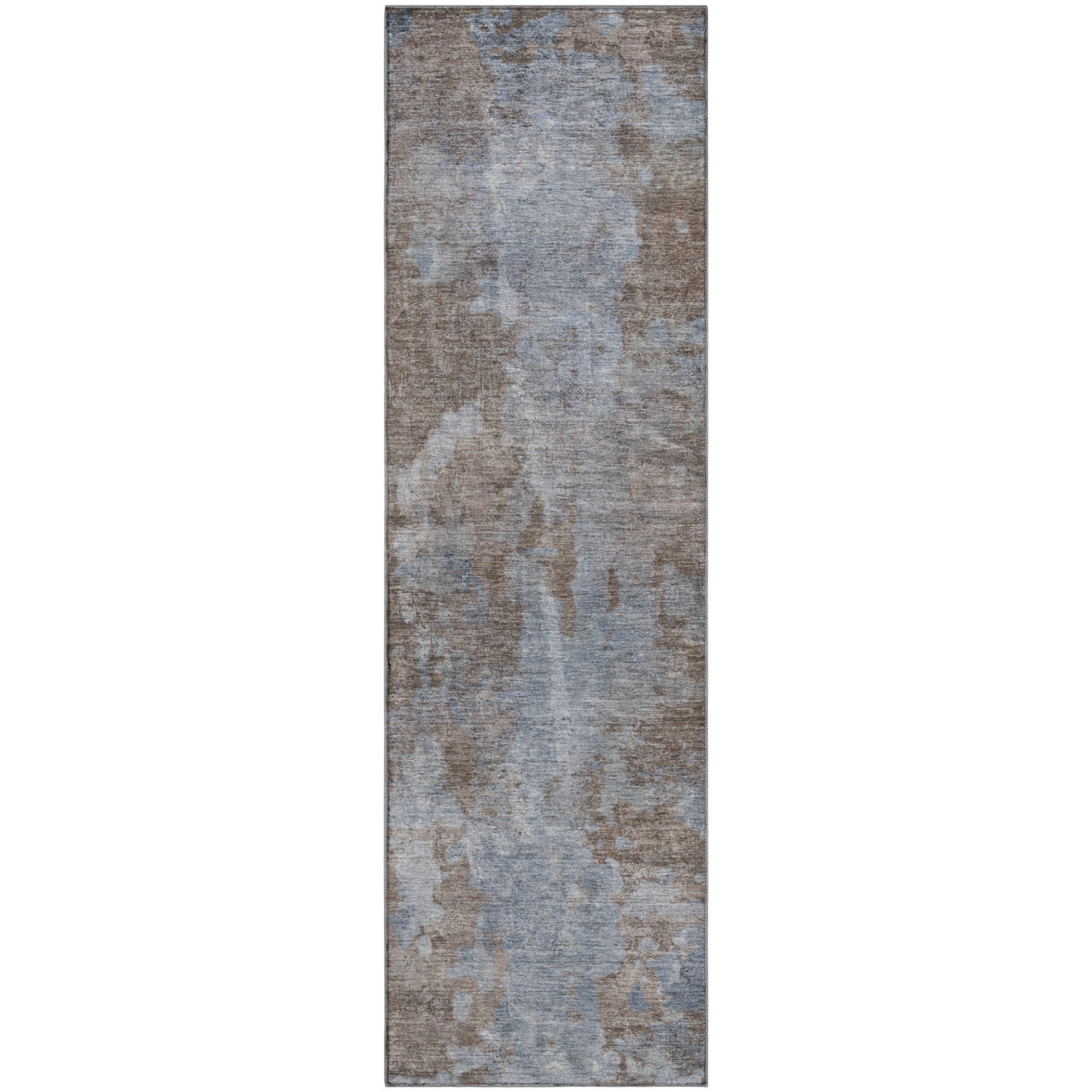 Hoi An Machine Washable Transitional Brown Rug 2'3" x 7'6" #shape_Runner