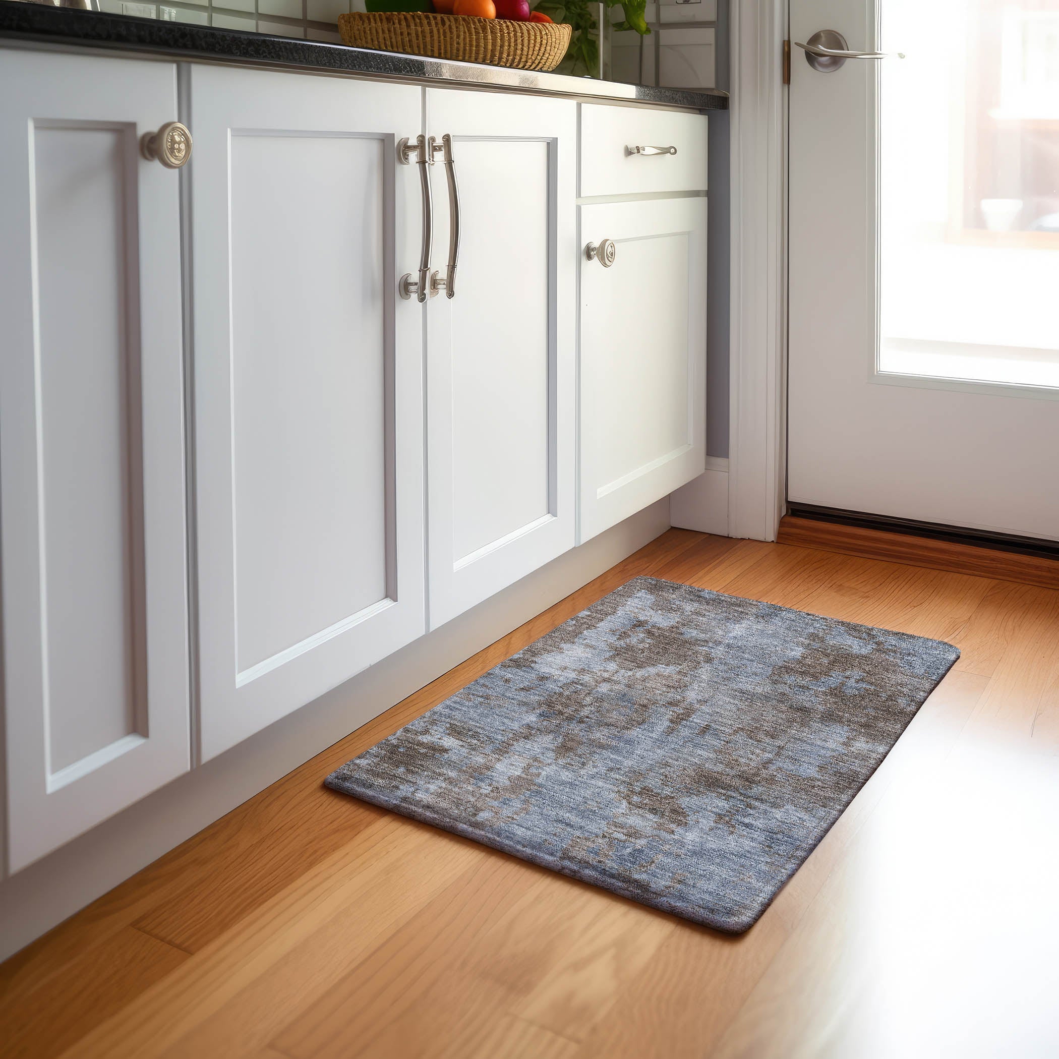 Hoi An Machine Washable Transitional Brown Rug 1'8" x 2'6" #shape_Rectangle