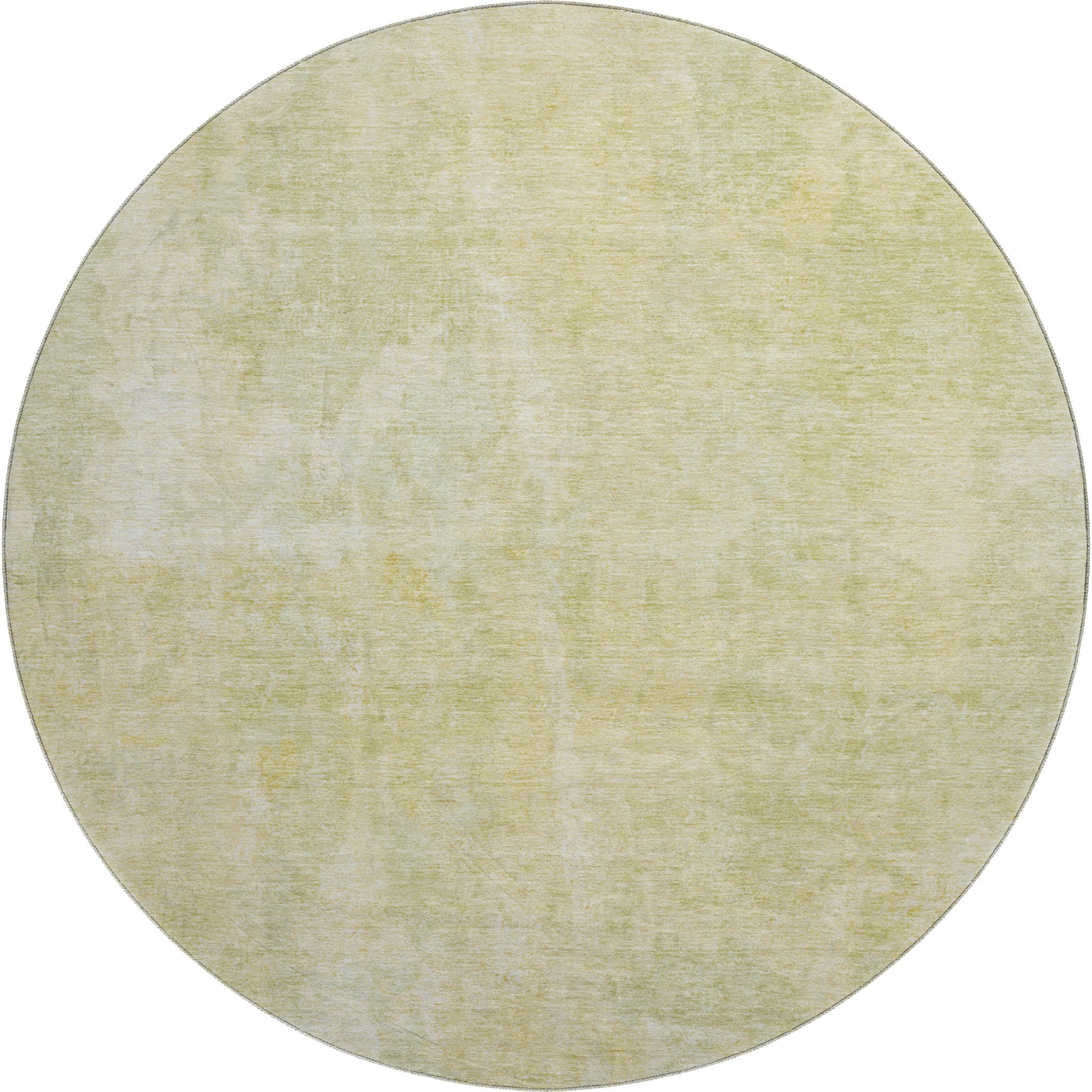 Hoi An Machine Washable Transitional Gold Rug 8' x 8' #shape_Round