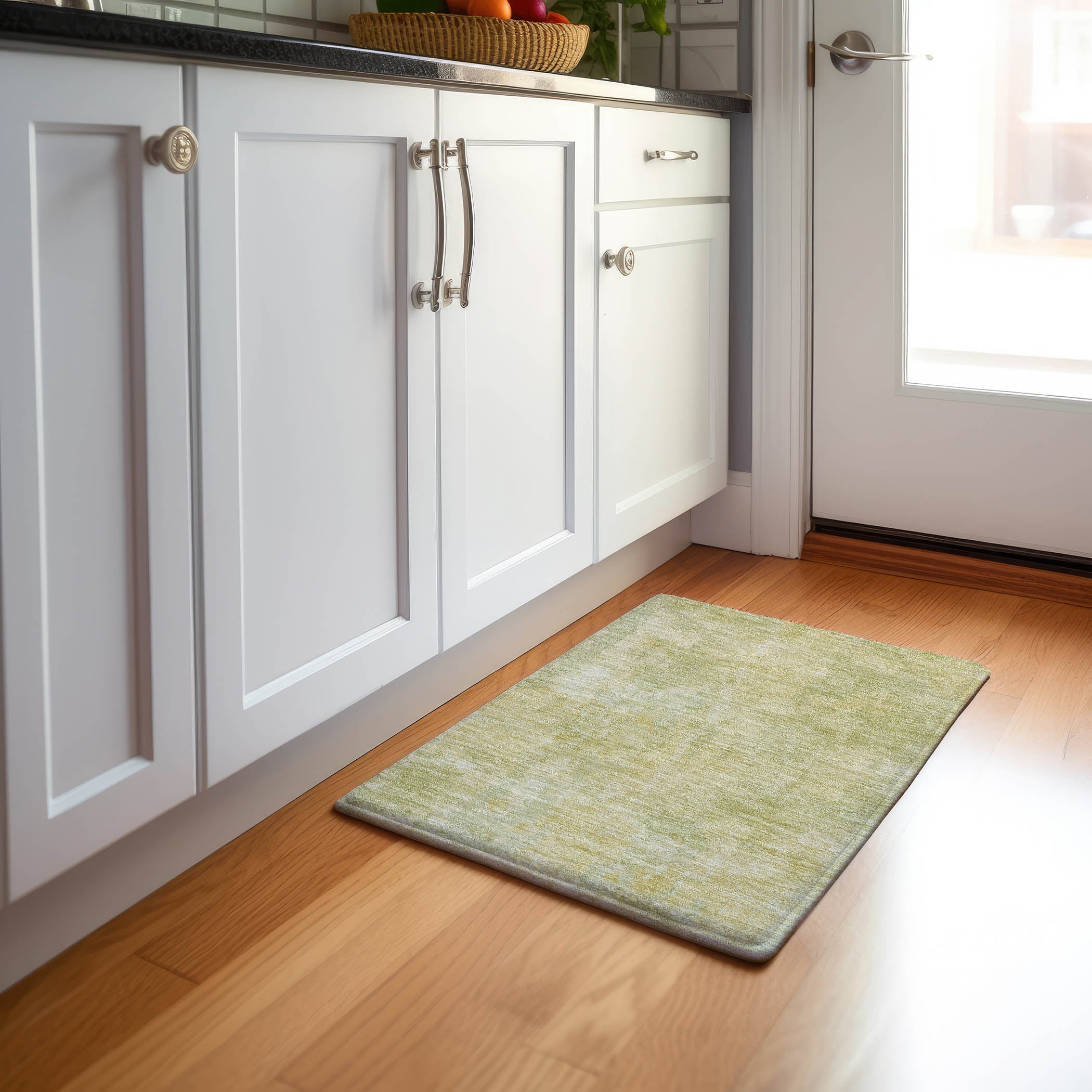 Hoi An Machine Washable Transitional Gold Rug 1'8" x 2'6" #shape_Rectangle