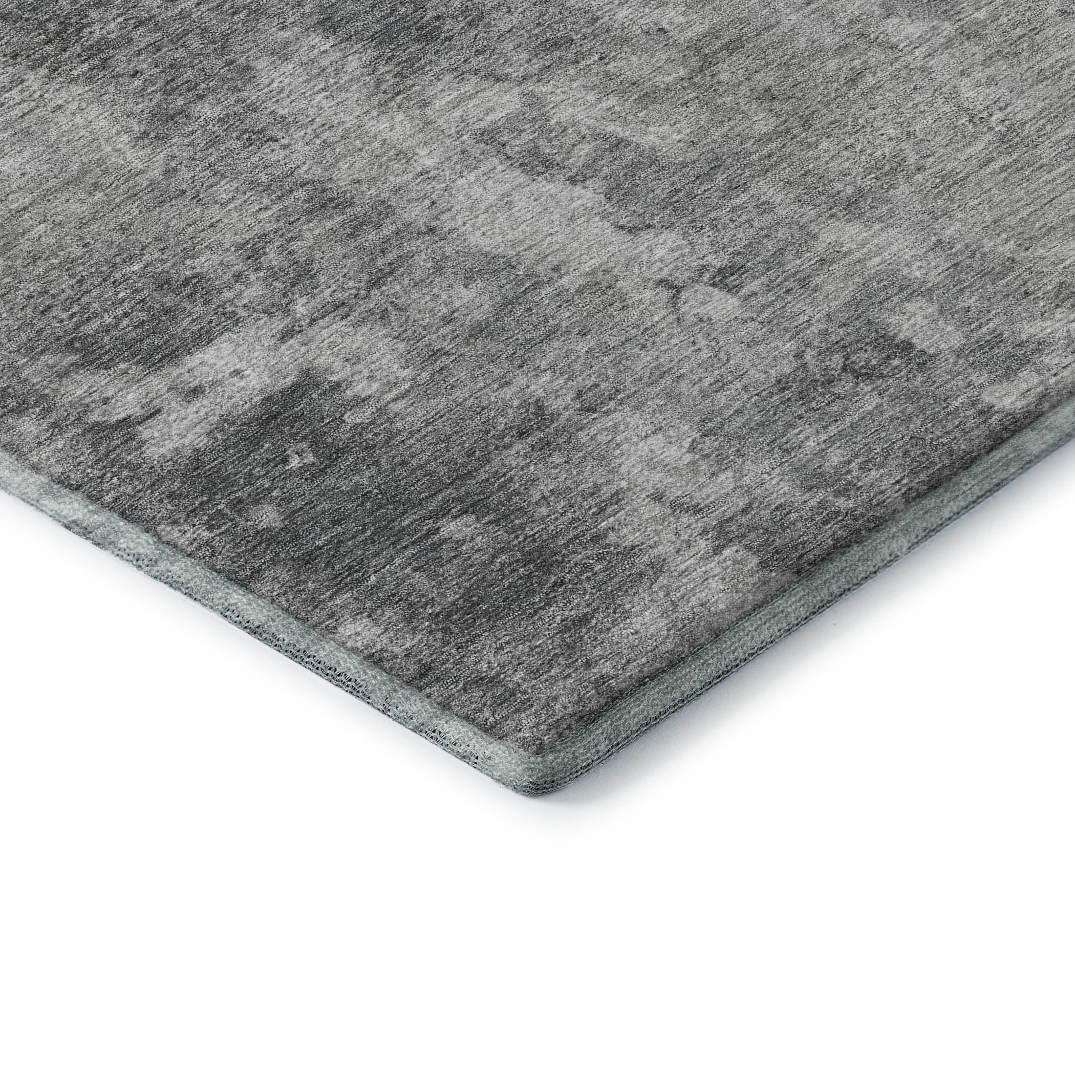 Hoi An Machine Washable Transitional Gray Rug 1'8" x 2'6" #shape_Rectangle