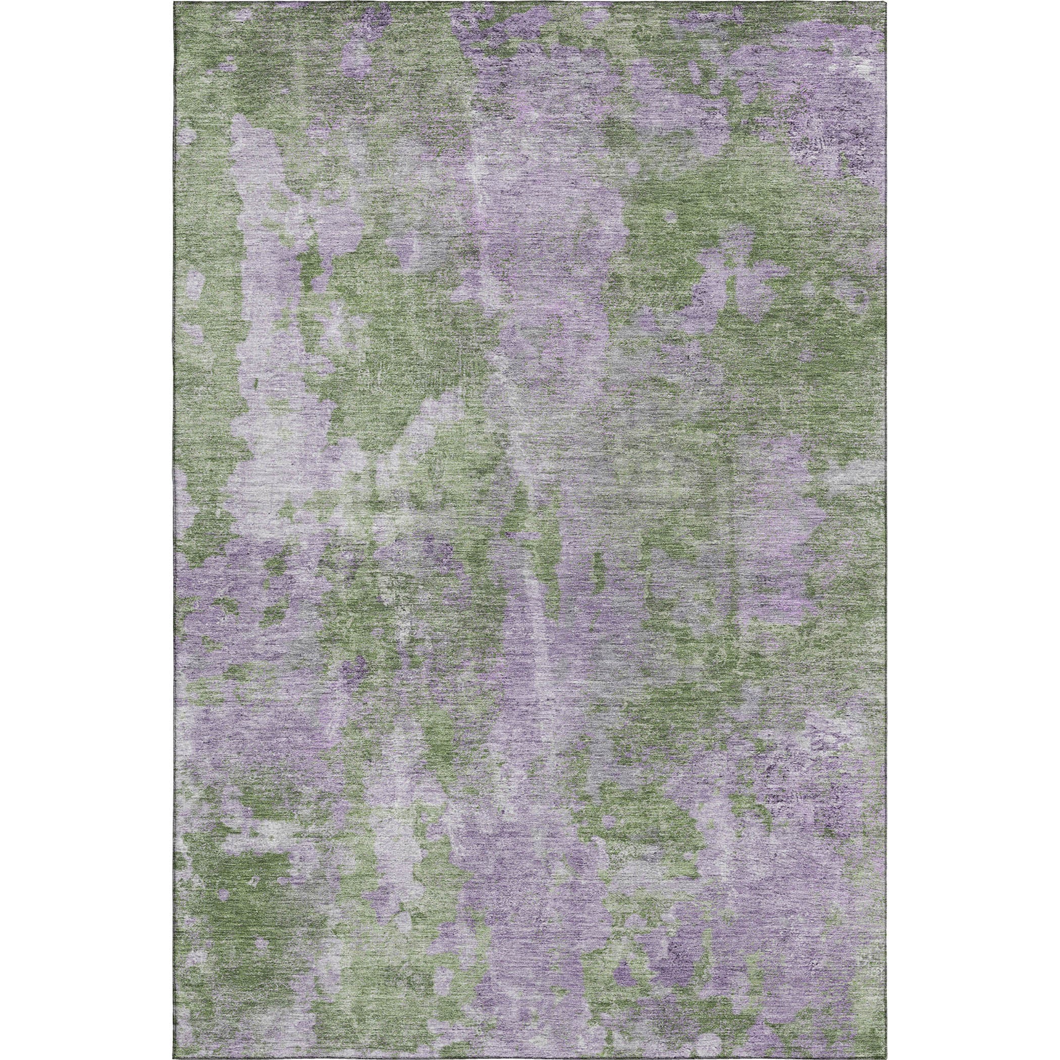 Hoi An Machine Washable Transitional Green Rug 2'6" x 3'10" #shape_Rectangle