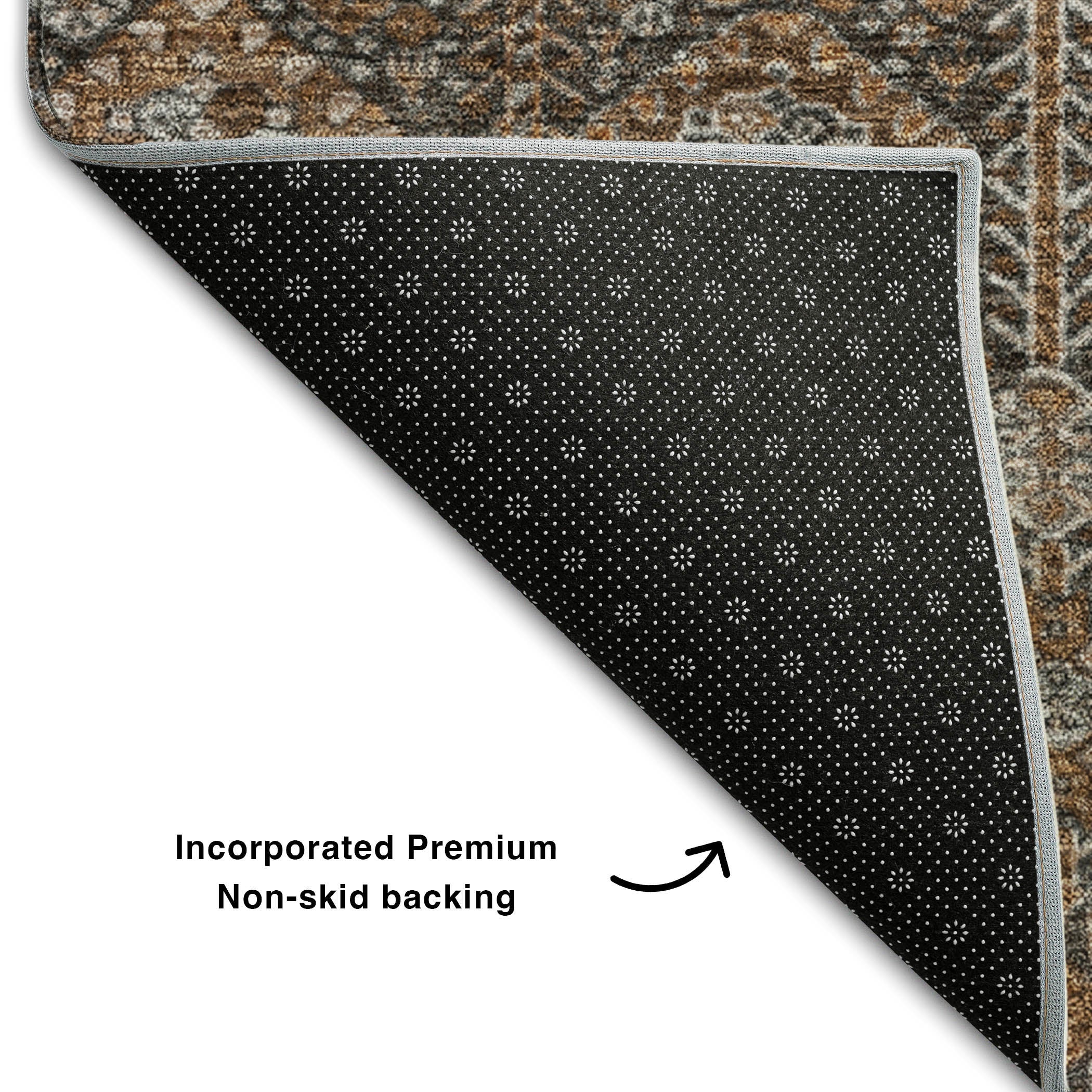 Lucerne Machine Washable Transitional Chocolate Brown Rug 1'8" x 2'6" #shape_Rectangle