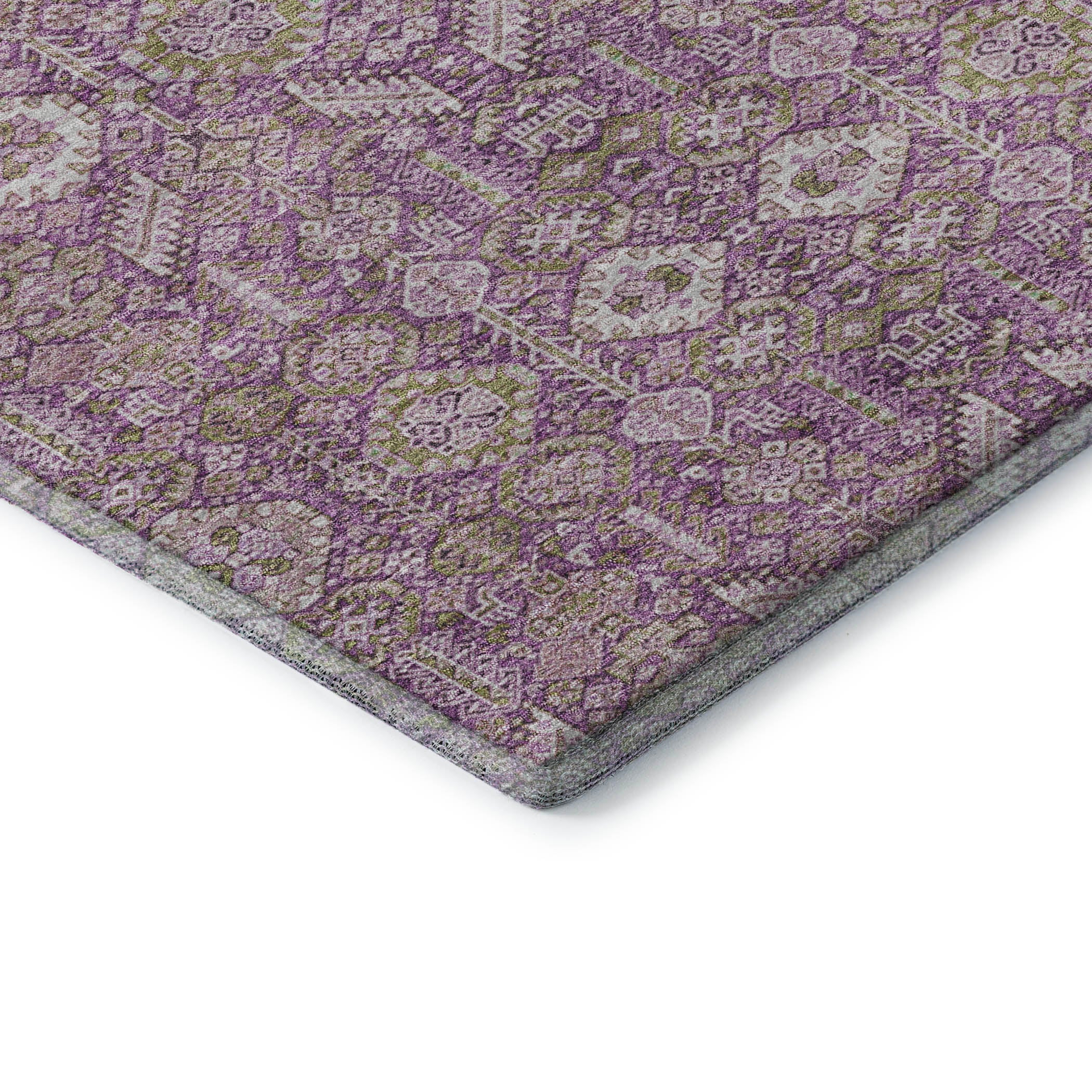 Lucerne Machine Washable Transitional Lavender Purple Rug 1'8" x 2'6" #shape_Rectangle