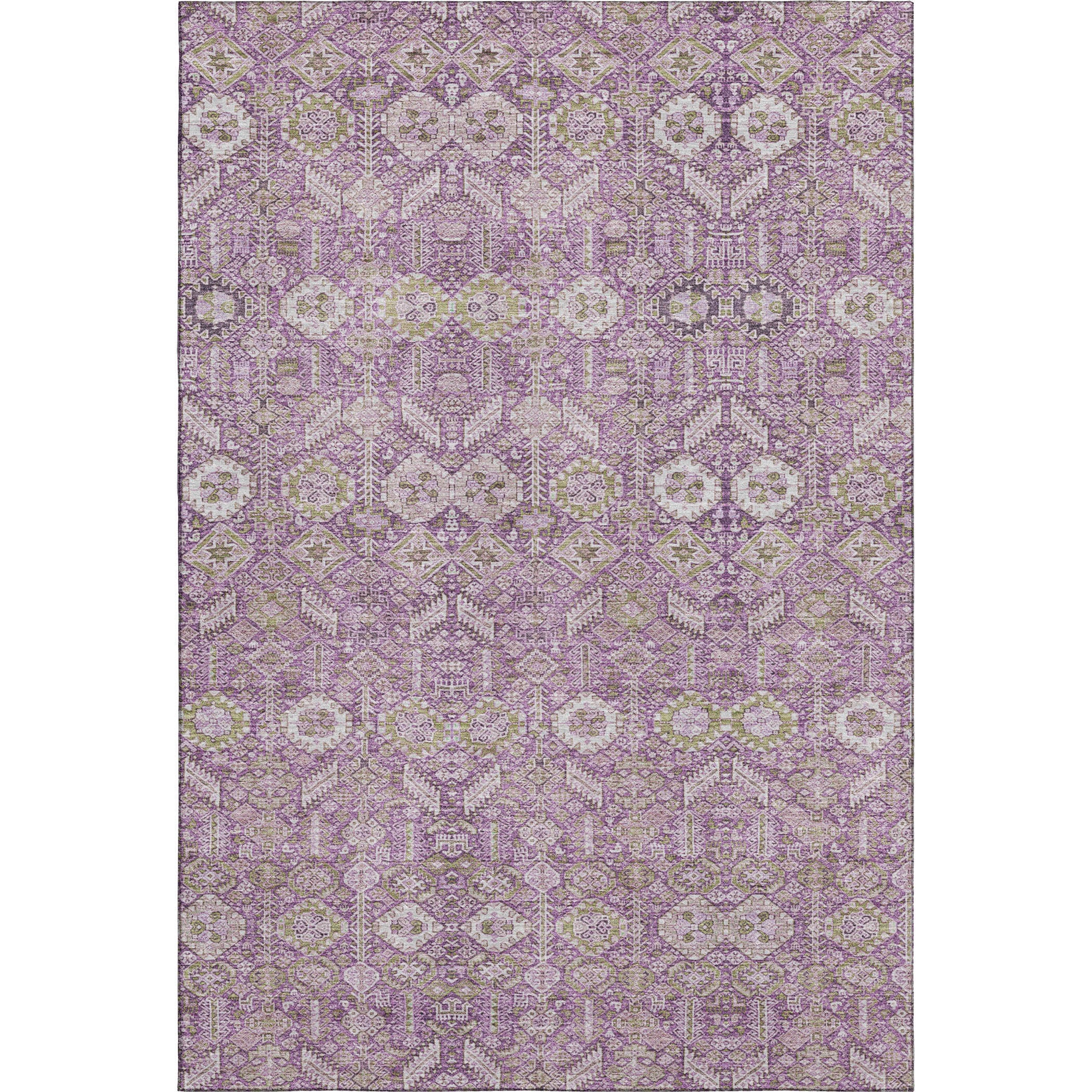 Lucerne Machine Washable Transitional Lavender Purple Rug 2'6" x 3'10" #shape_Rectangle