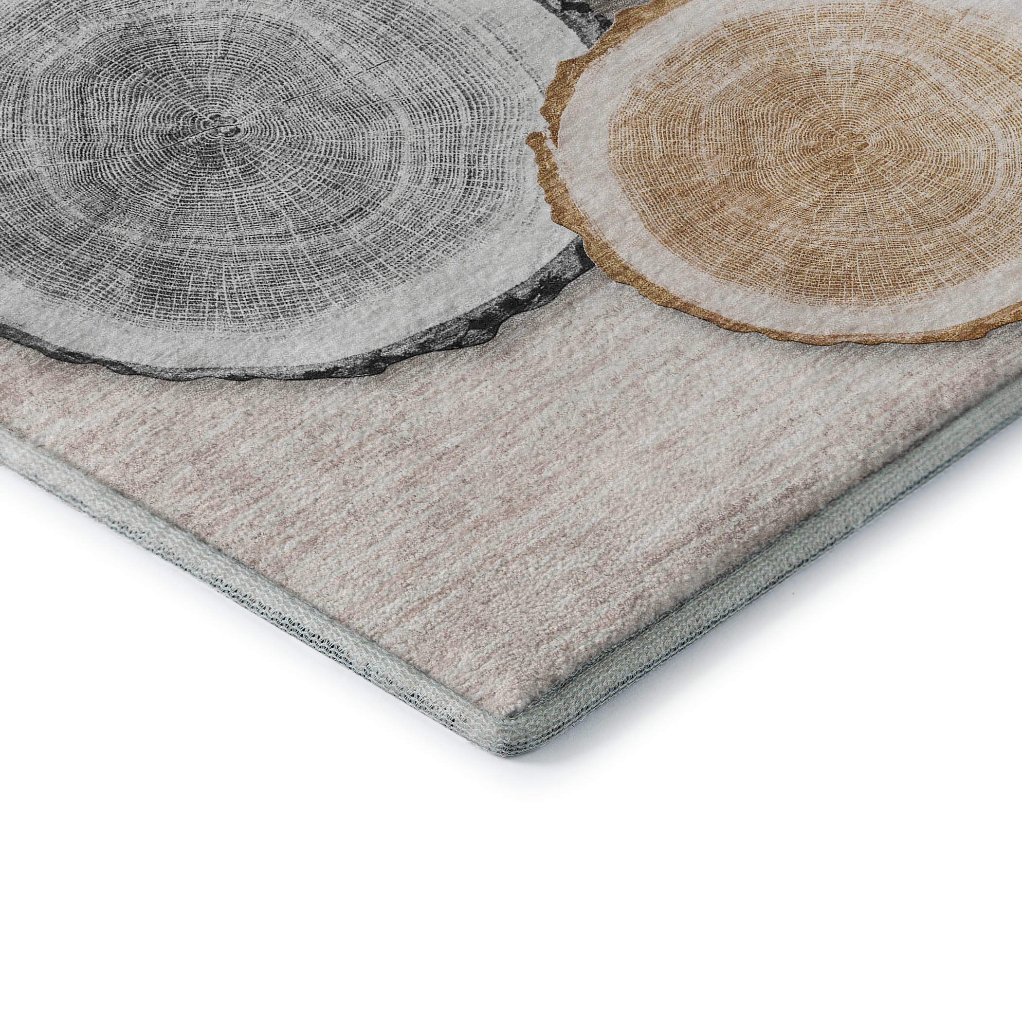 Dublin Machine Washable Transitional Beige Brown Rug 1'8" x 2'6" #shape_Rectangle