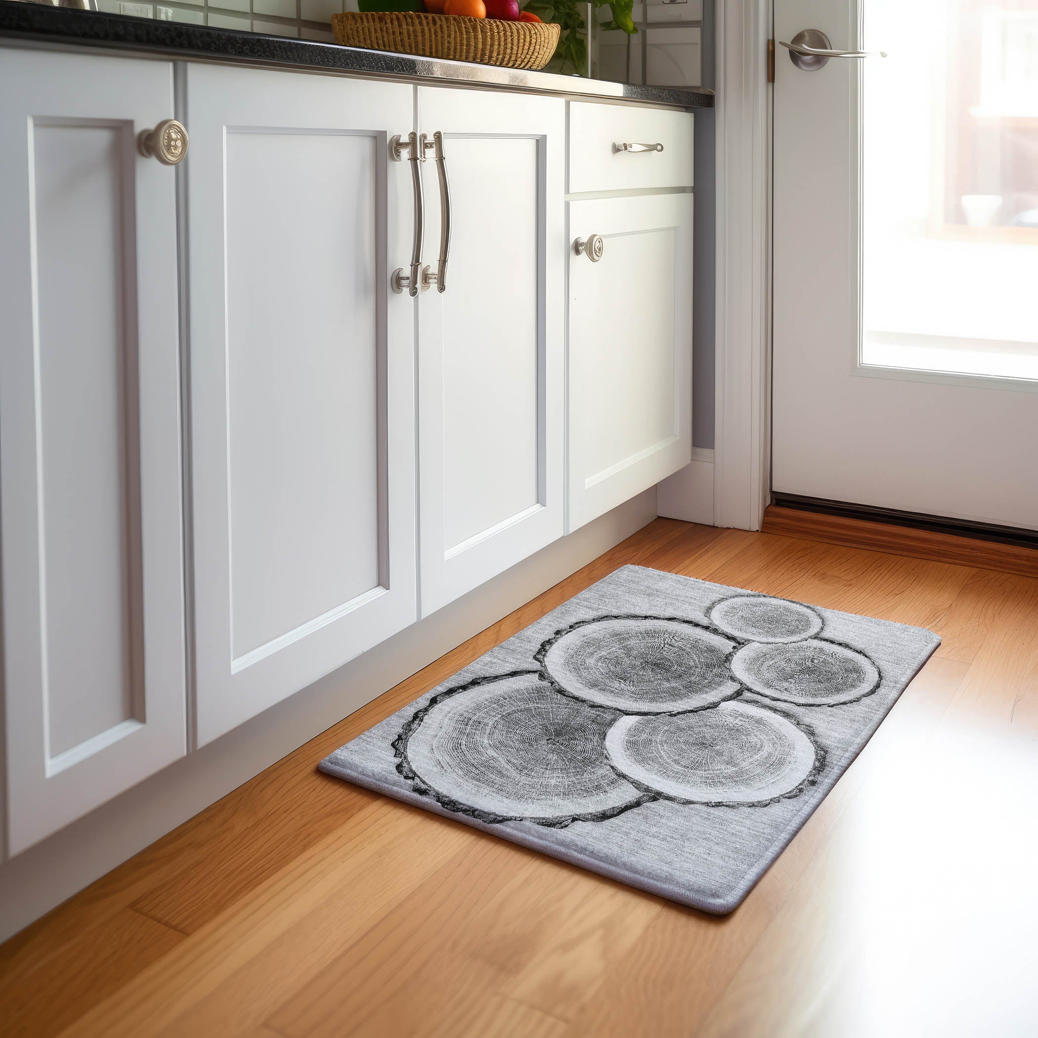 Dublin Machine Washable Transitional Gray Rug 1'8" x 2'6" #shape_Rectangle
