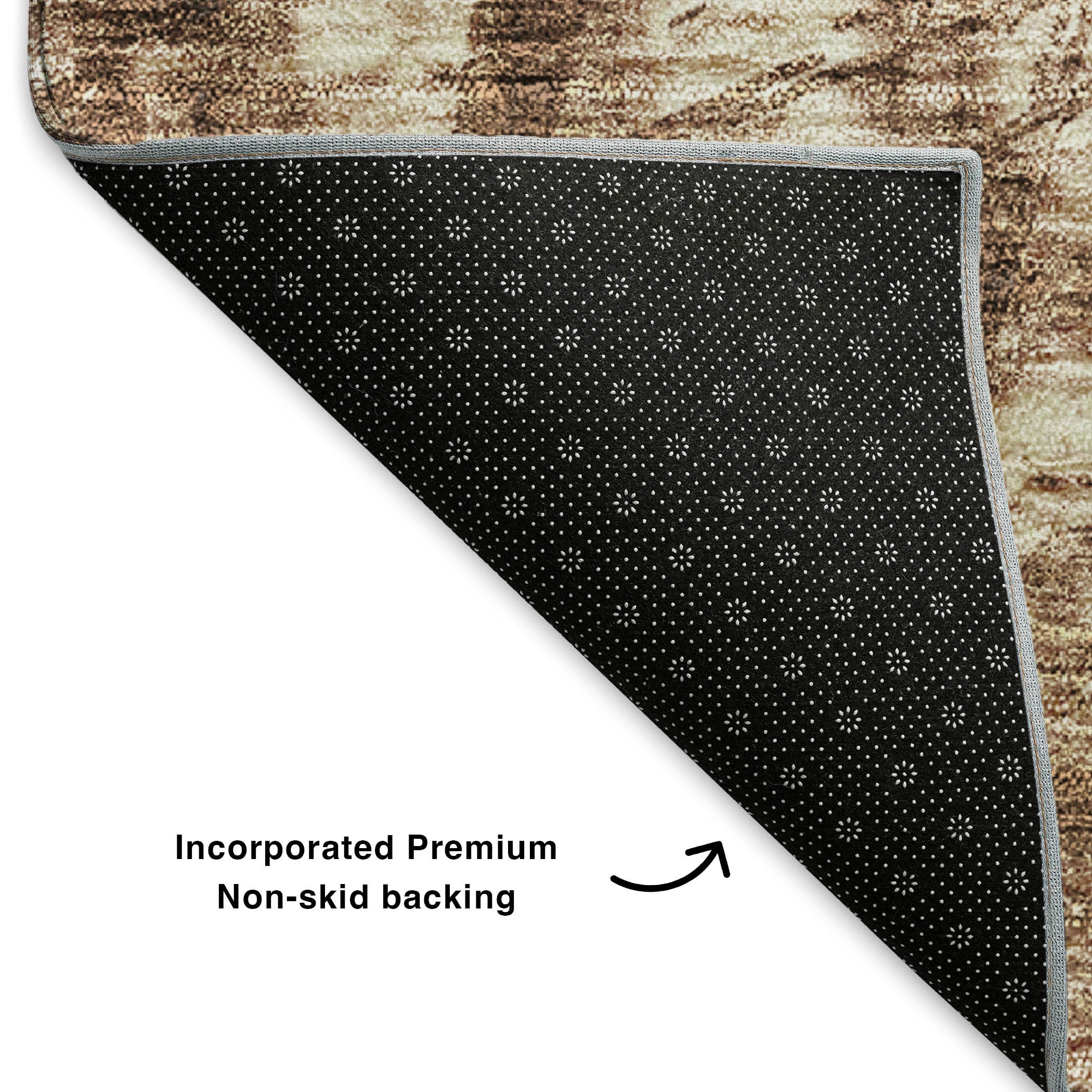 Luang Prabang Machine Washable Transitional Chocolate Brown Rug 1'8" x 2'6" #shape_Rectangle