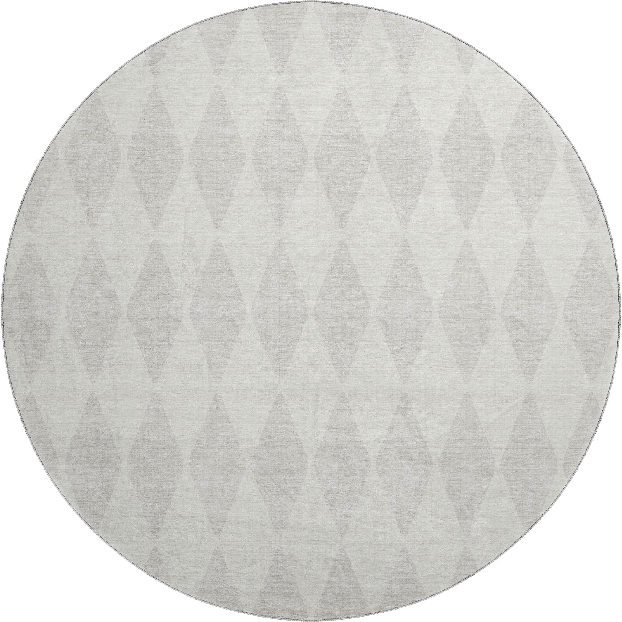 Vienna Machine Washable Transitional Ivory Rug 8' x 8' #shape_Round