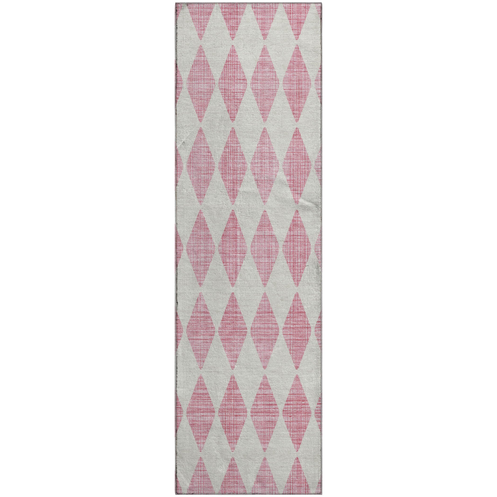 Vienna Machine Washable Transitional Pink Rug 2'3" x 7'6" #shape_Runner