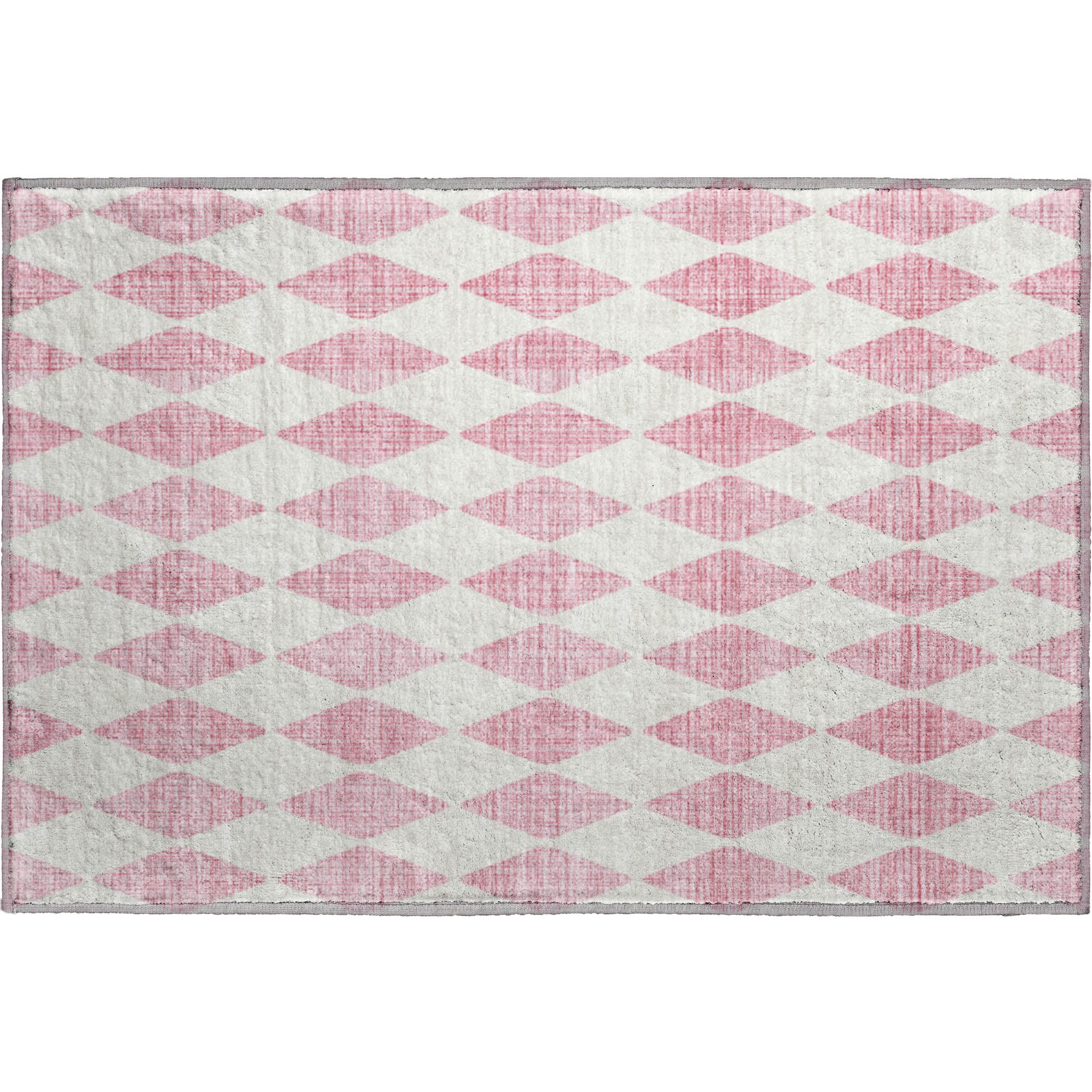 Vienna Machine Washable Transitional Pink Rug 1'8" x 2'6" #shape_Rectangle