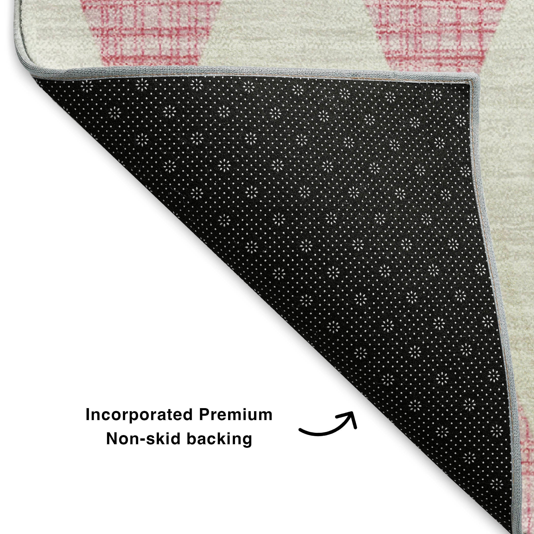 Vienna Machine Washable Transitional Pink Rug 1'8" x 2'6" #shape_Rectangle