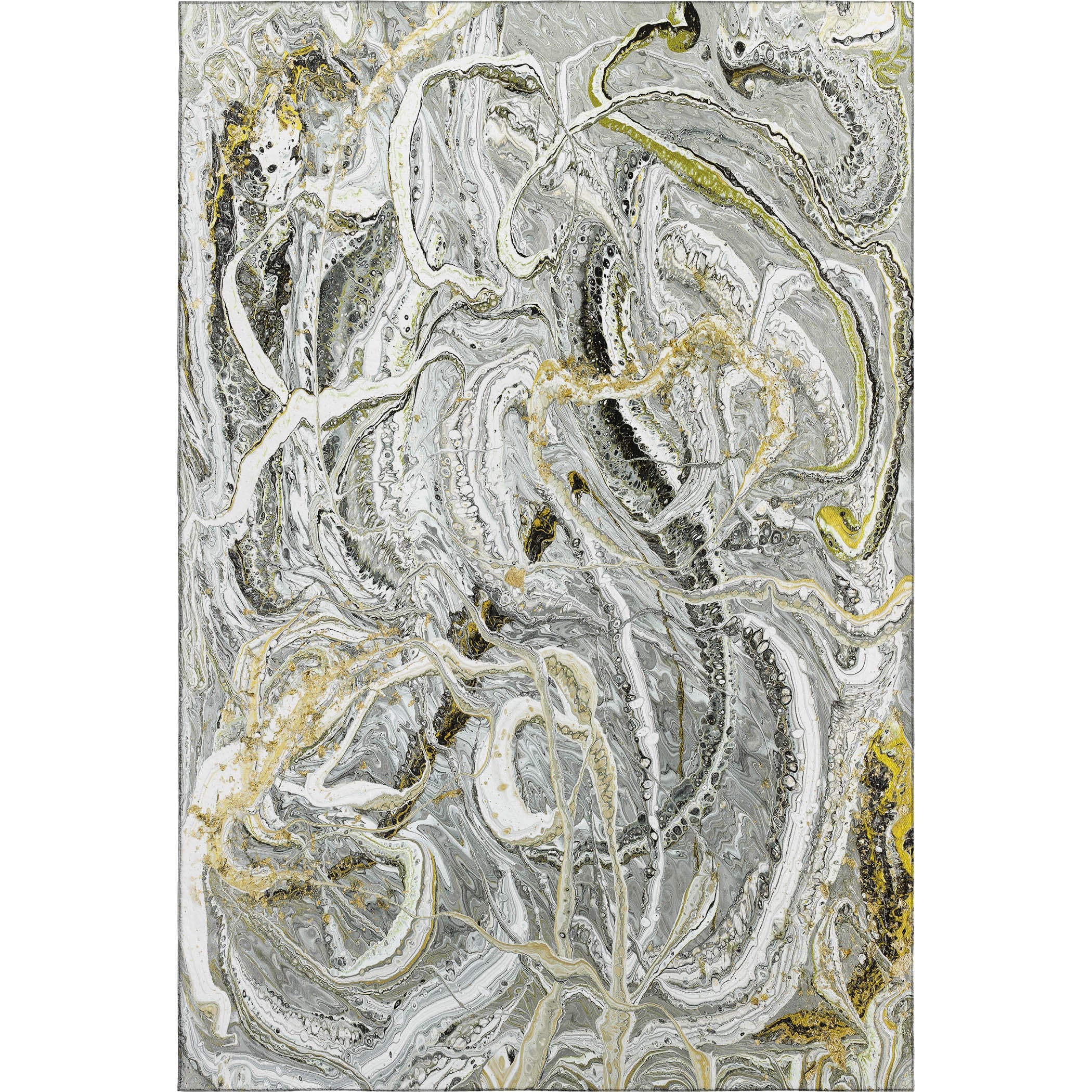 Queenstown Machine Washable Contemporary Cyclone Neutral Rug 2'6" x 3'10" #shape_Rectangle
