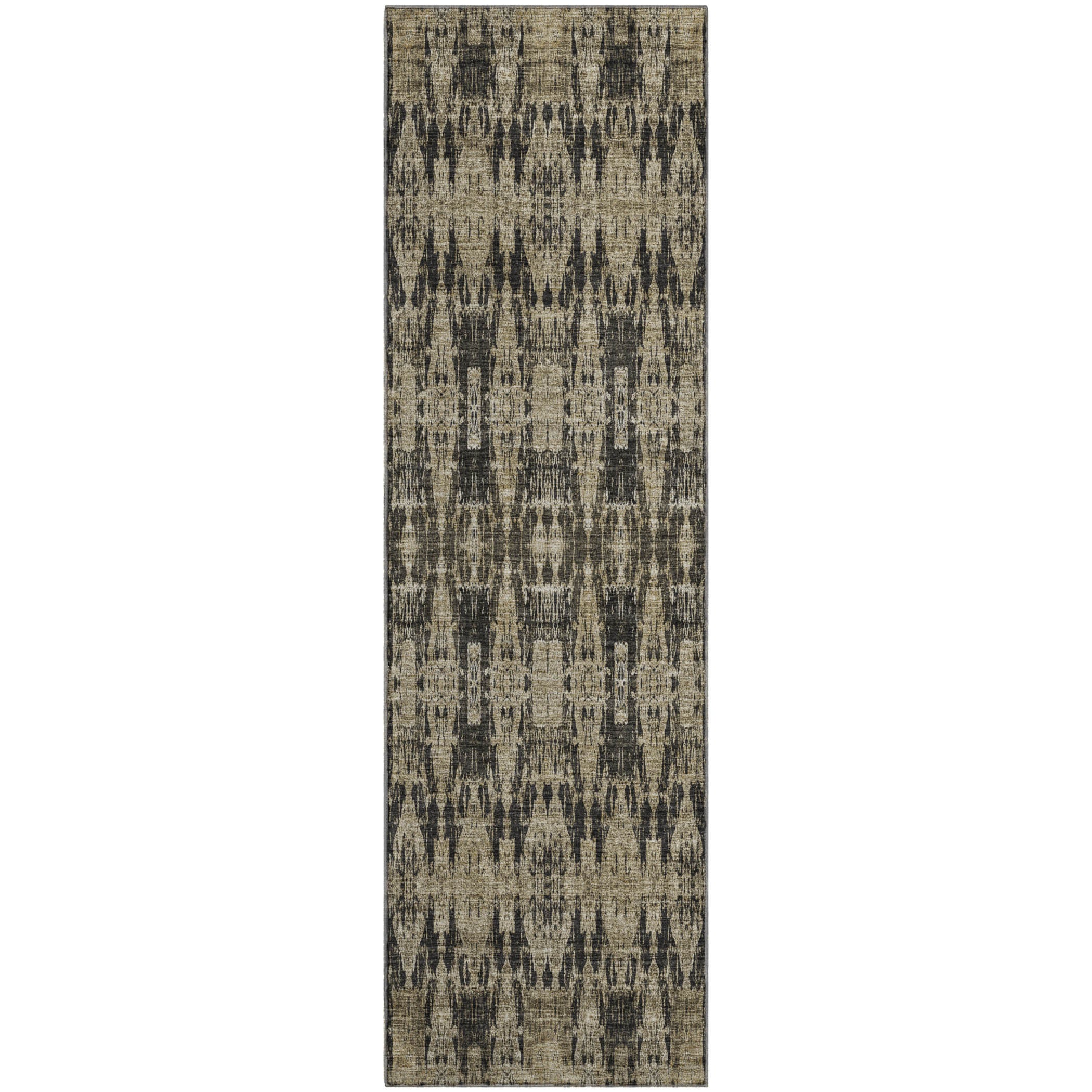 Lima Machine Washable Transitional Black Rug 2'3" x 7'6" #shape_Runner