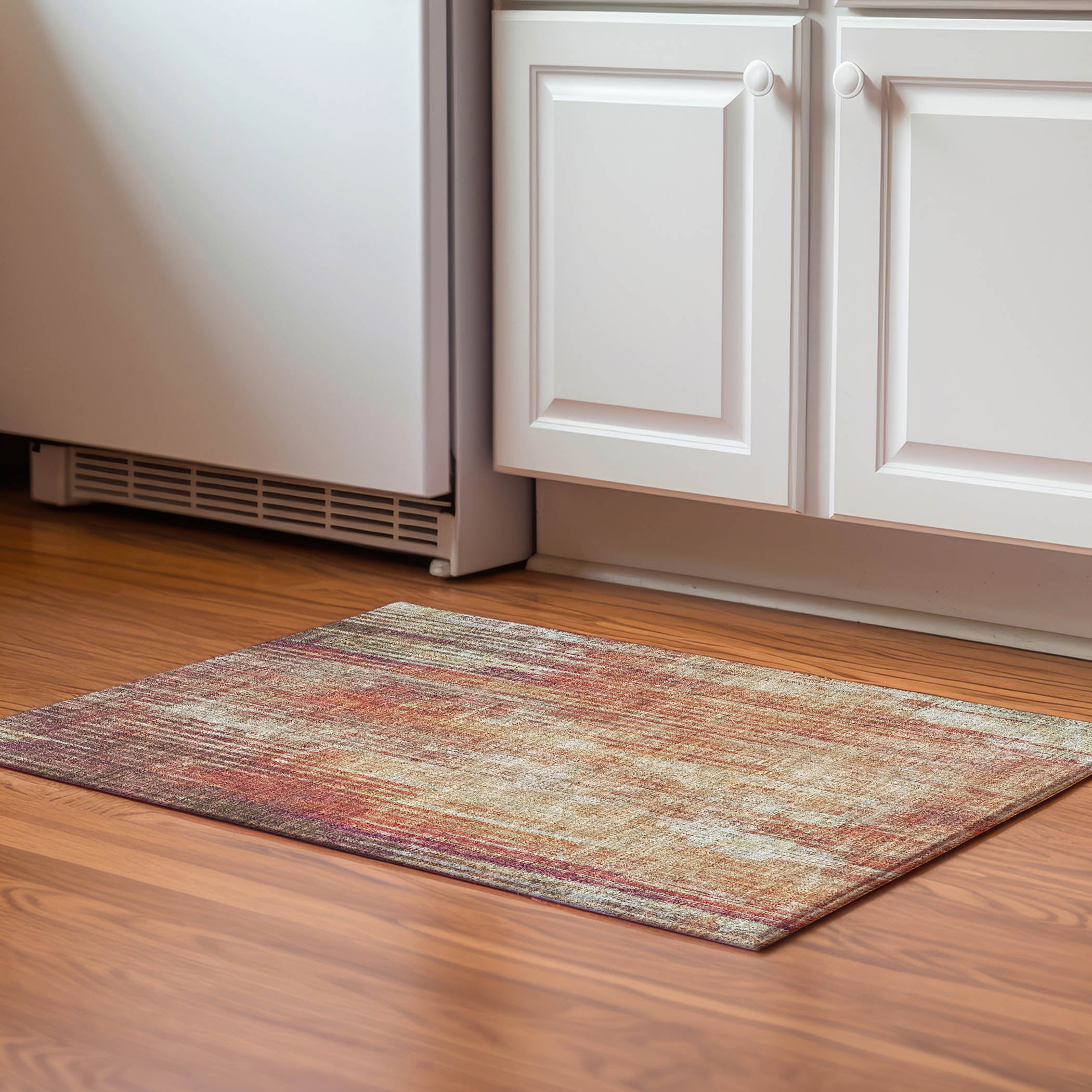 Bogota Machine Washable Transitional Paprika Orange Rug 1'8" x 2'6" #shape_Rectangle