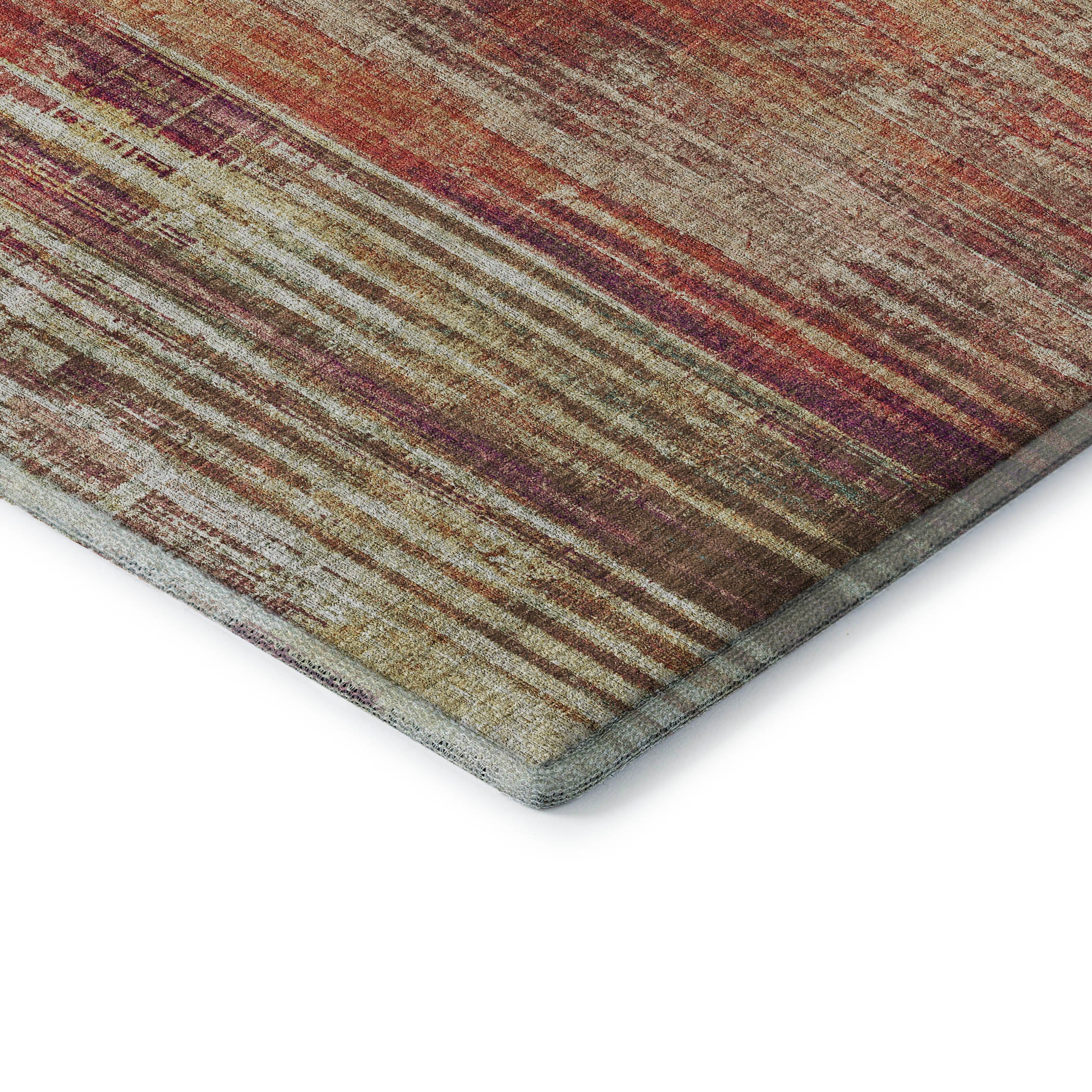 Bogota Machine Washable Transitional Paprika Orange Rug 1'8" x 2'6" #shape_Rectangle