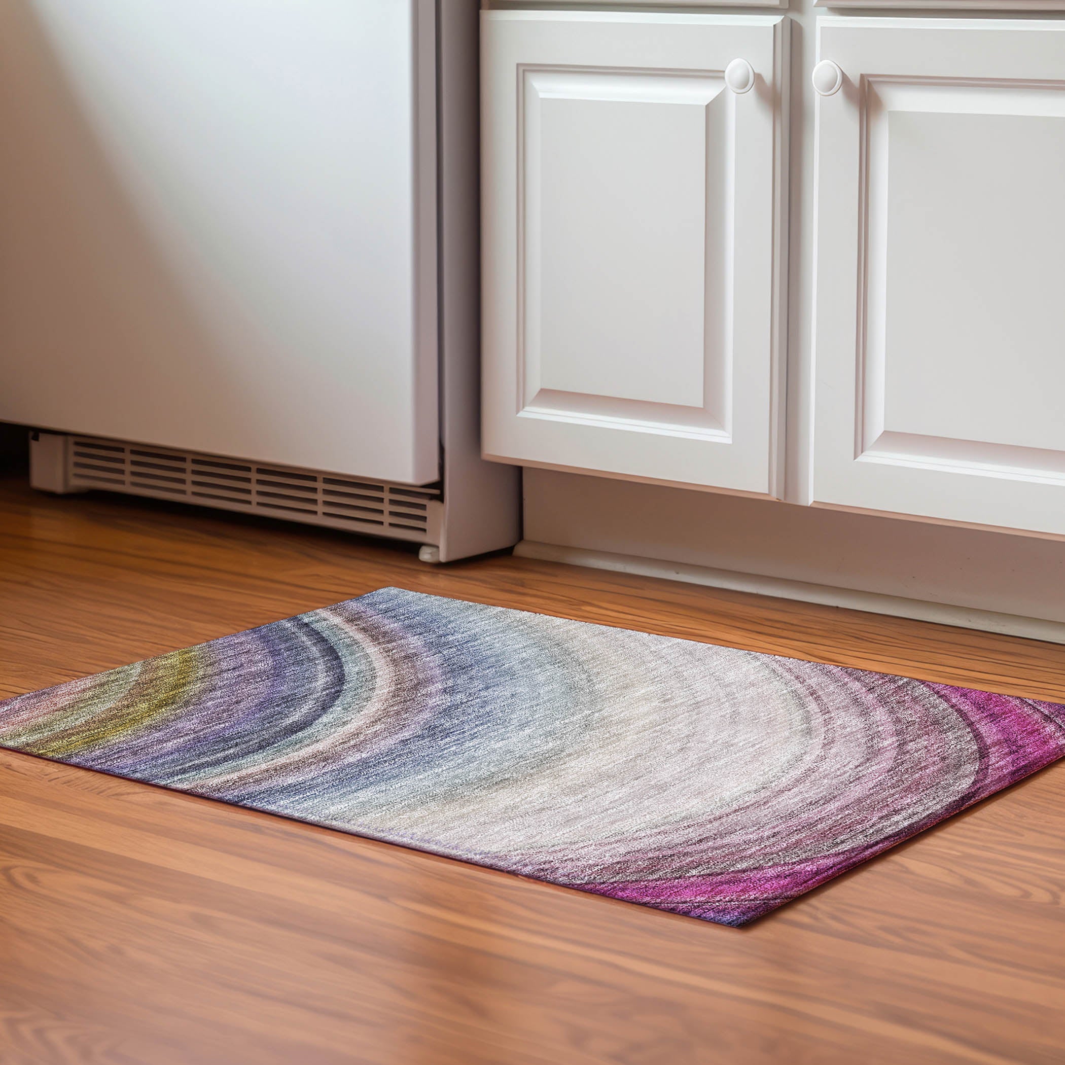 Mdina Machine Washable Transitional Beige Brown Rug 1'8" x 2'6" #shape_Rectangle