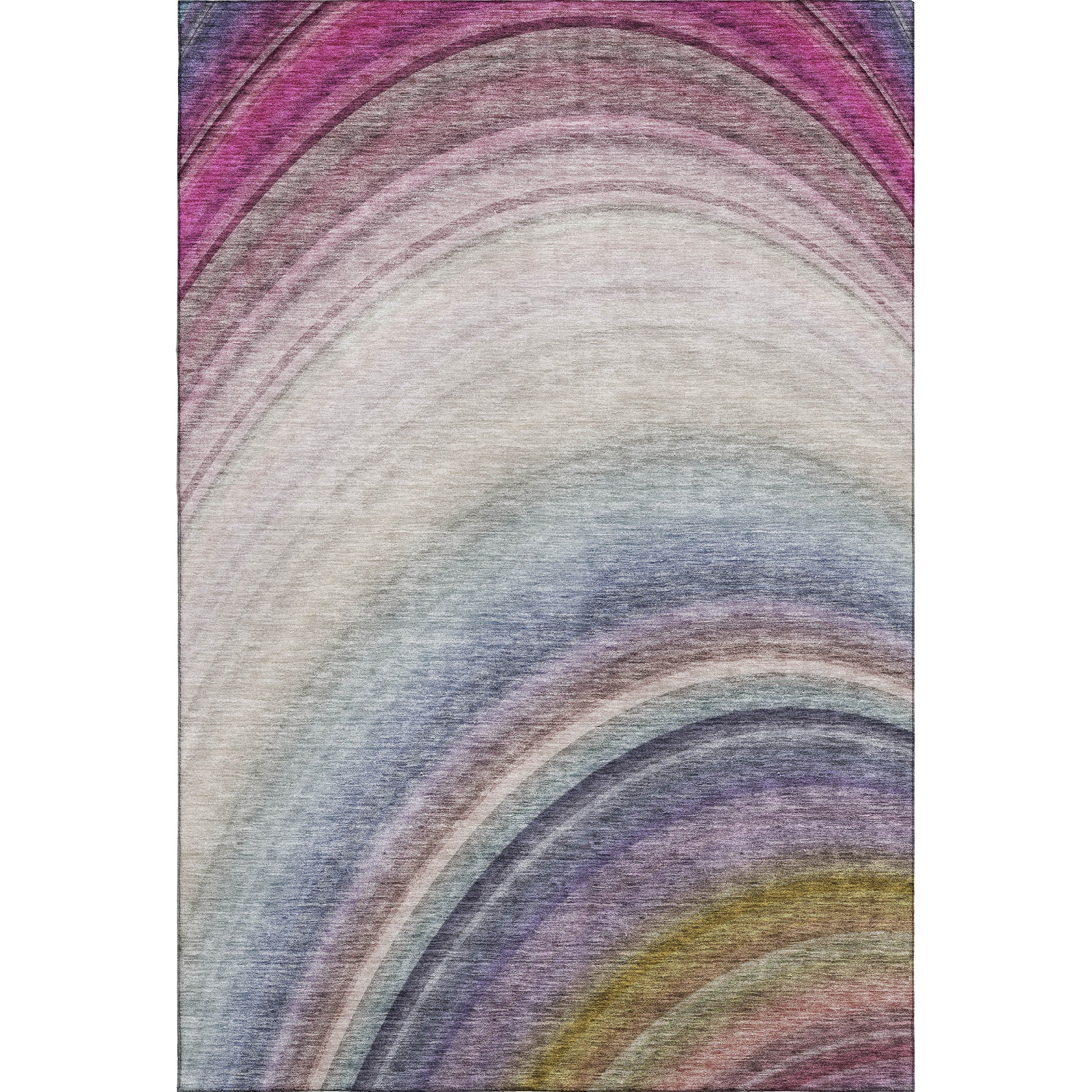 Mdina Machine Washable Transitional Beige Brown Rug 2'6" x 3'10" #shape_Rectangle