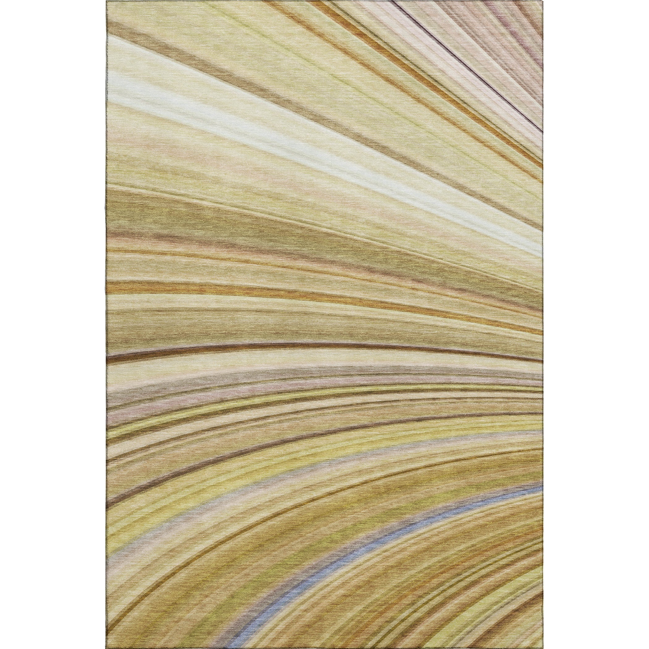 Lucerne Machine Washable Transitional Beige Brown Rug 2'6" x 3'10" #shape_Rectangle