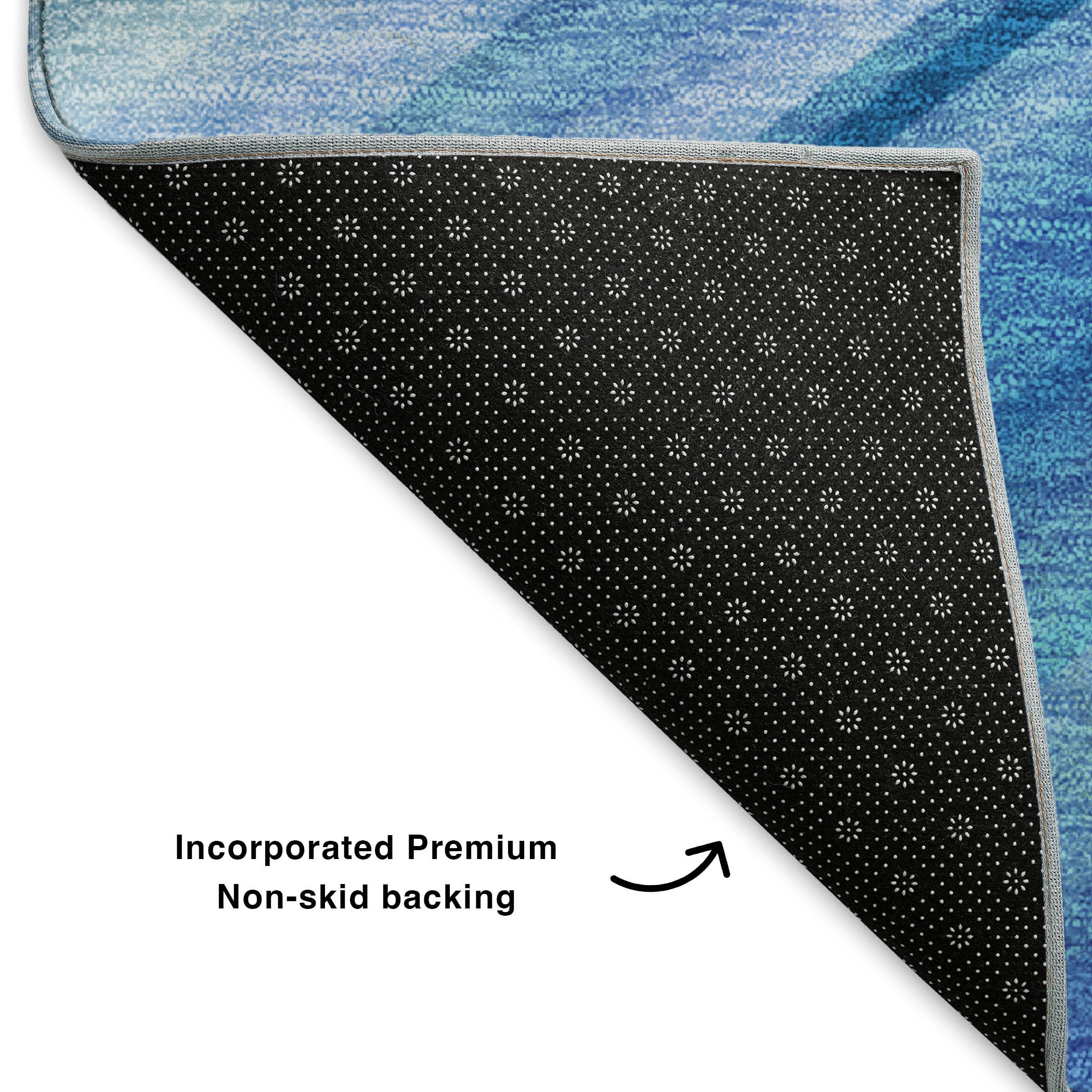 Lucerne Machine Washable Transitional Blue Rug 1'8" x 2'6" #shape_Rectangle