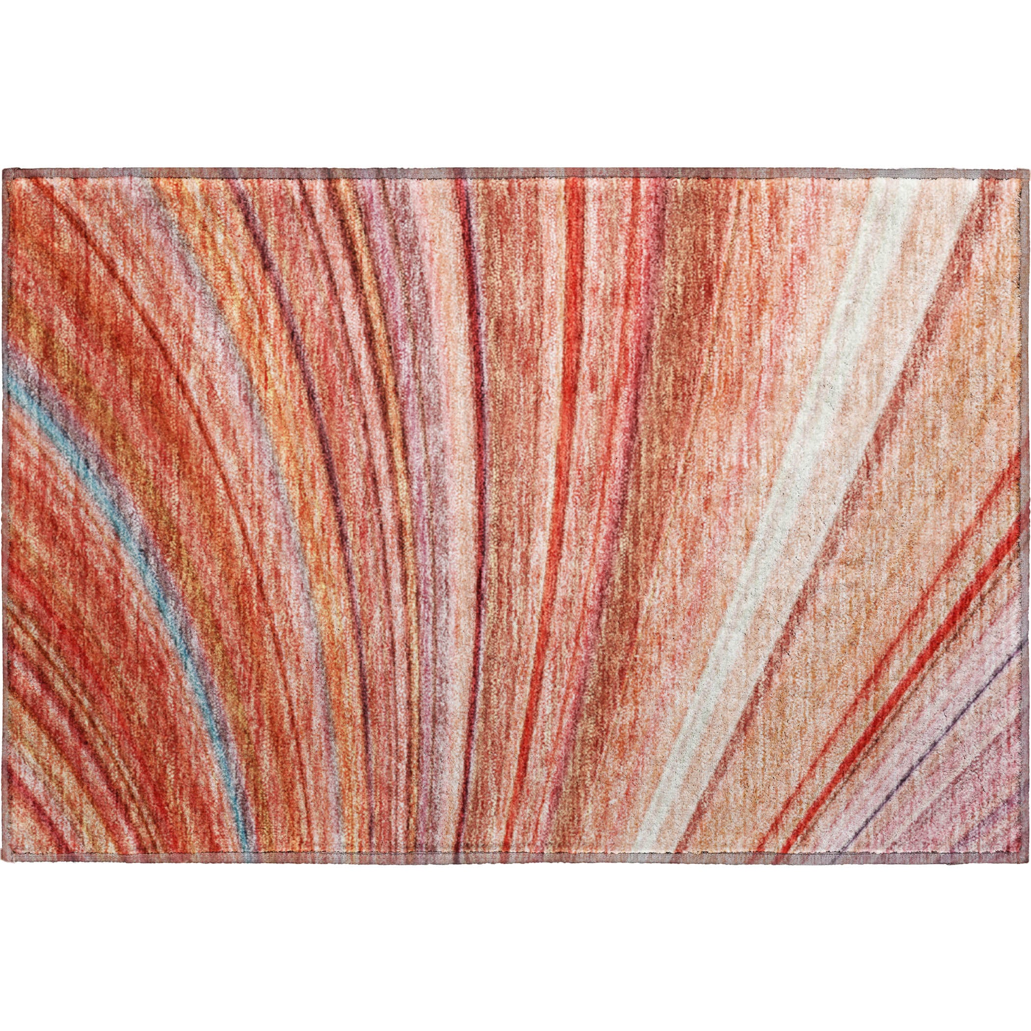 Lucerne Machine Washable Transitional Terracotta Orange Rug 1'8" x 2'6" #shape_Rectangle