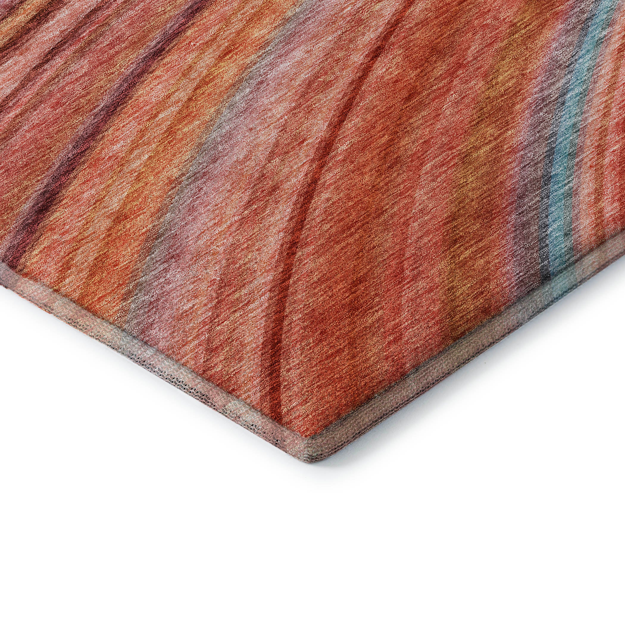 Lucerne Machine Washable Transitional Terracotta Orange Rug 1'8" x 2'6" #shape_Rectangle