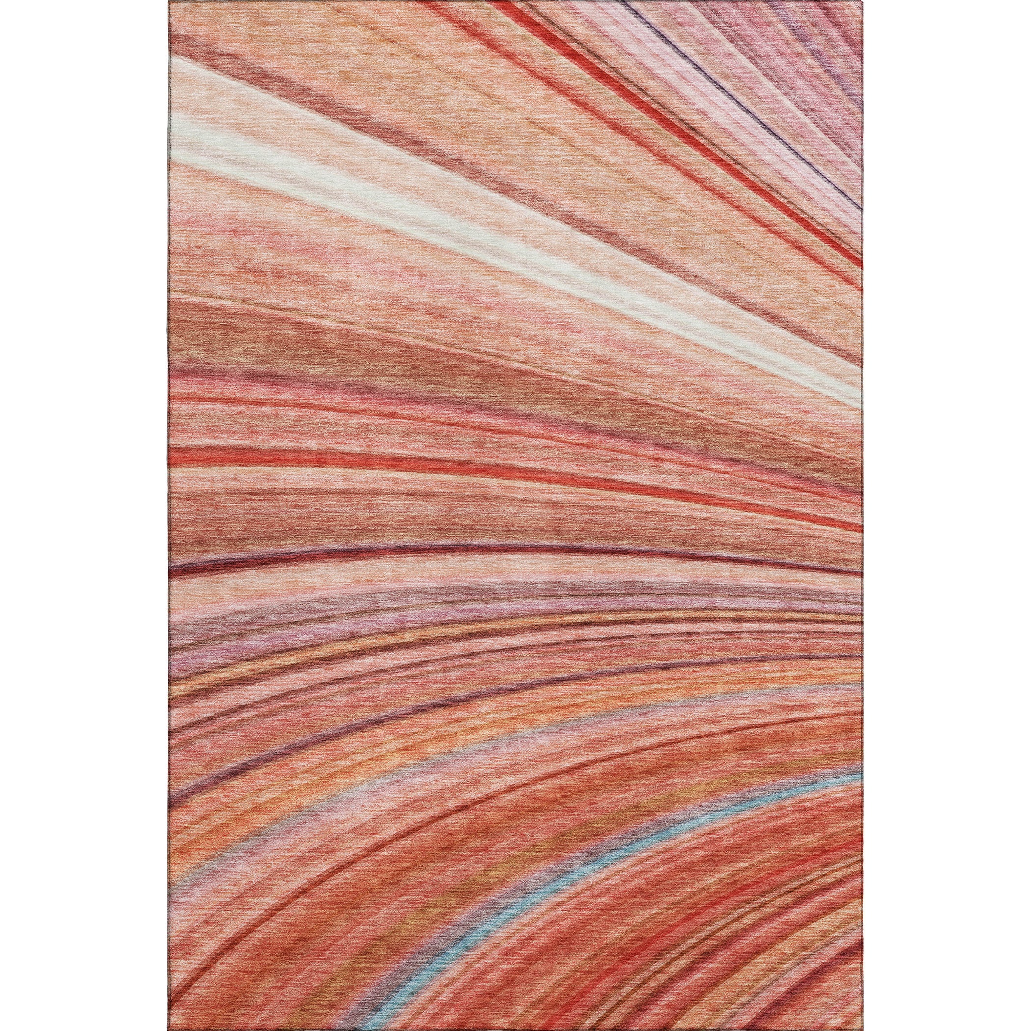 Lucerne Machine Washable Transitional Terracotta Orange Rug 2'6" x 3'10" #shape_Rectangle