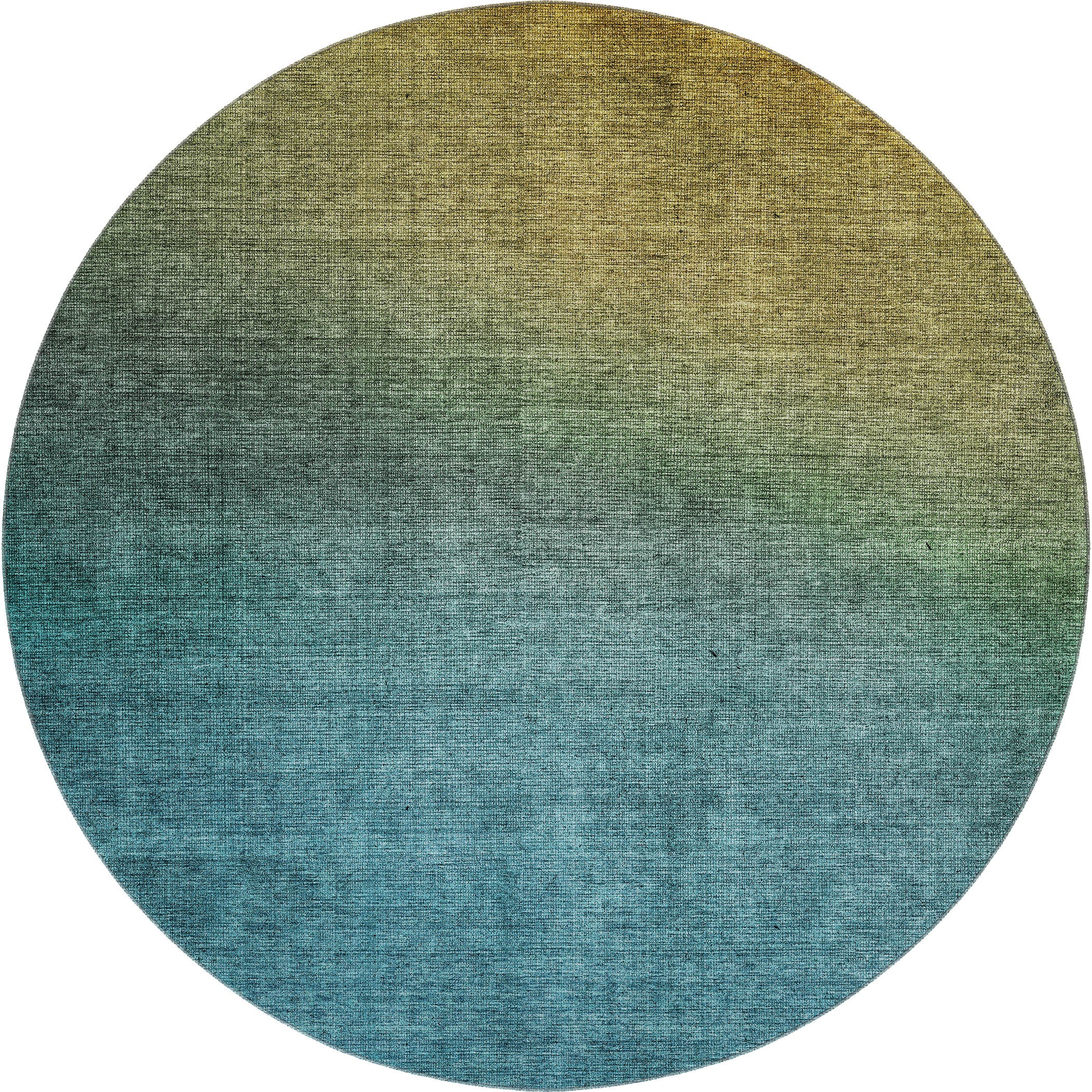 Split Machine Washable Transitional Brown Rug 8' x 8' #shape_Round