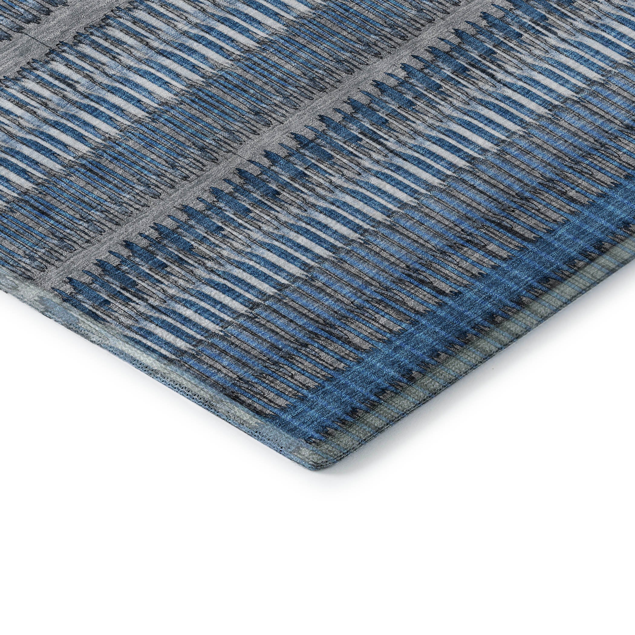 Lucerne Machine Washable Transitional Blue Rug 1'8" x 2'6" #shape_Rectangle