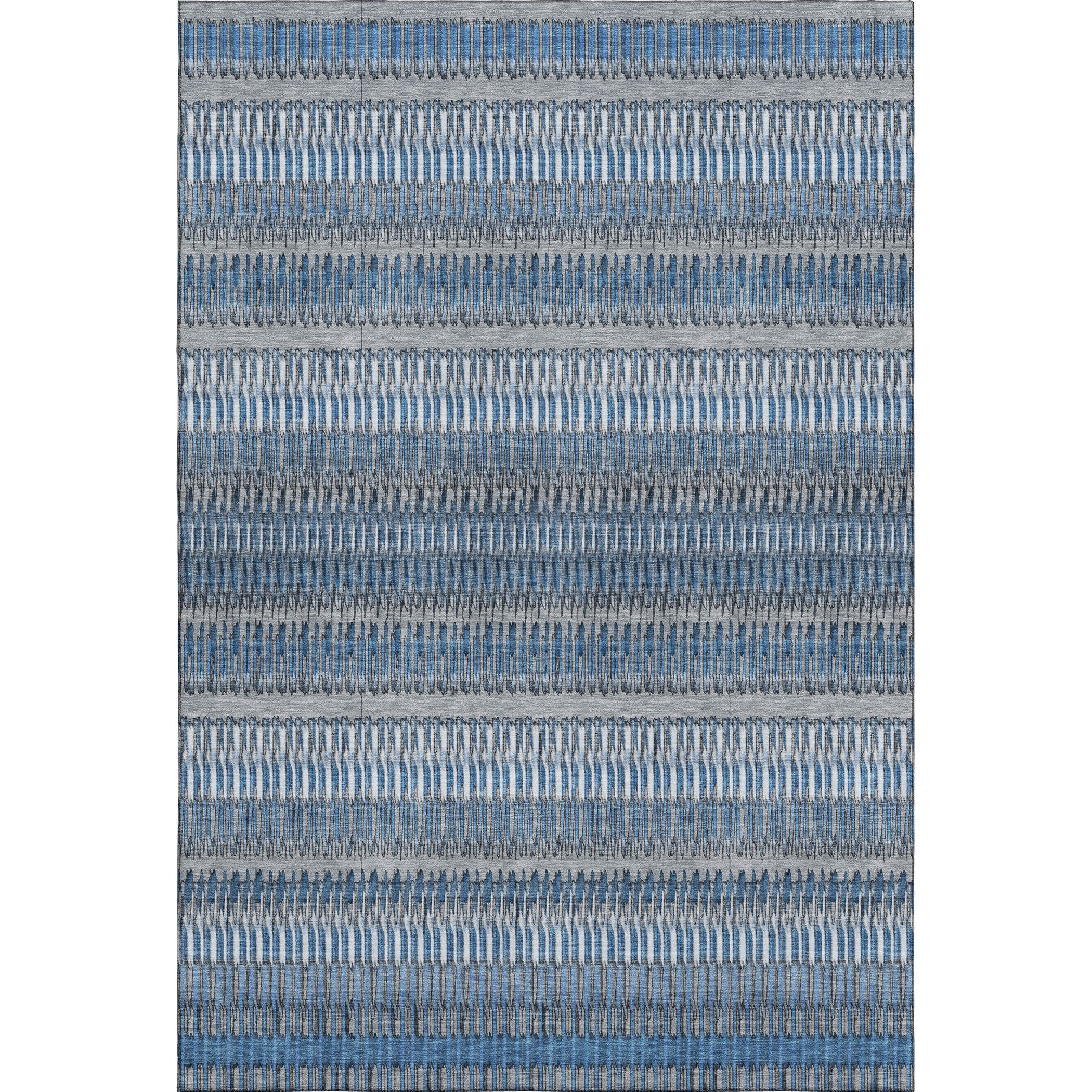 Lucerne Machine Washable Transitional Blue Rug 2'6" x 3'10" #shape_Rectangle