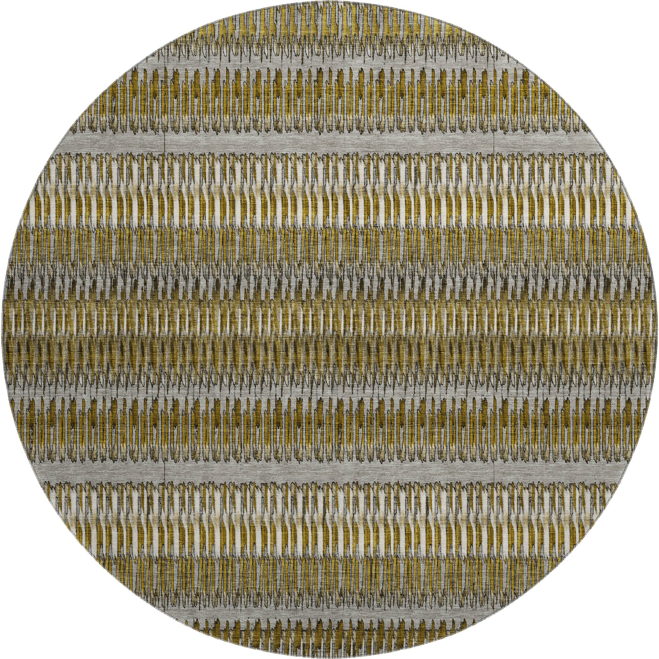Lucerne Machine Washable Transitional Coffee Brown Rug 8' x 8' #shape_Round