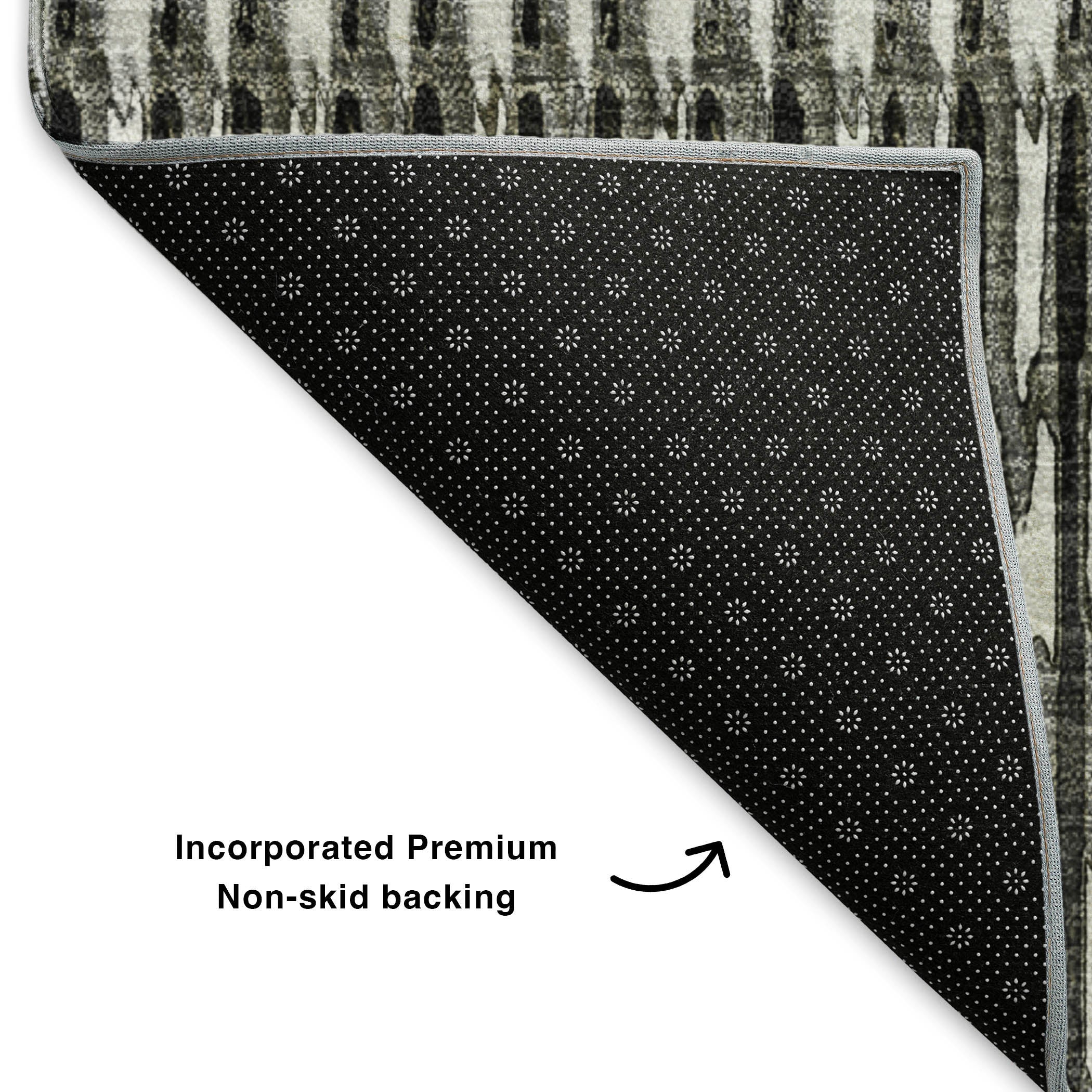 Lucerne Machine Washable Transitional Gray Rug 1'8" x 2'6" #shape_Rectangle
