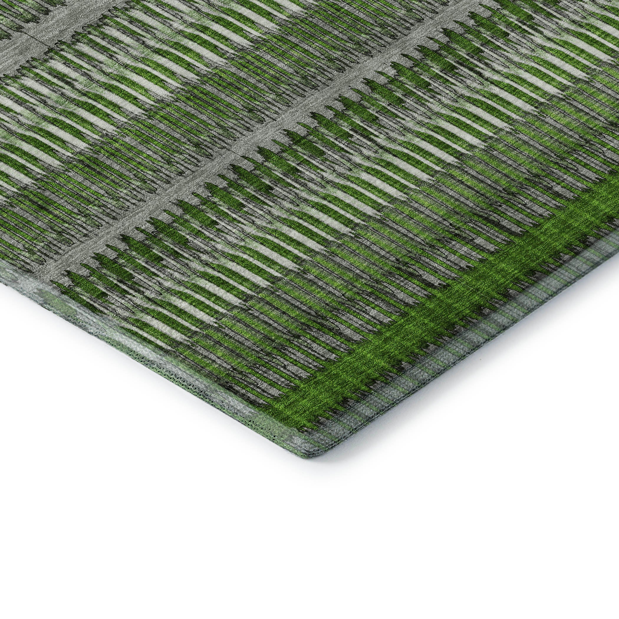 Lucerne Machine Washable Transitional Green Rug 1'8" x 2'6" #shape_Rectangle