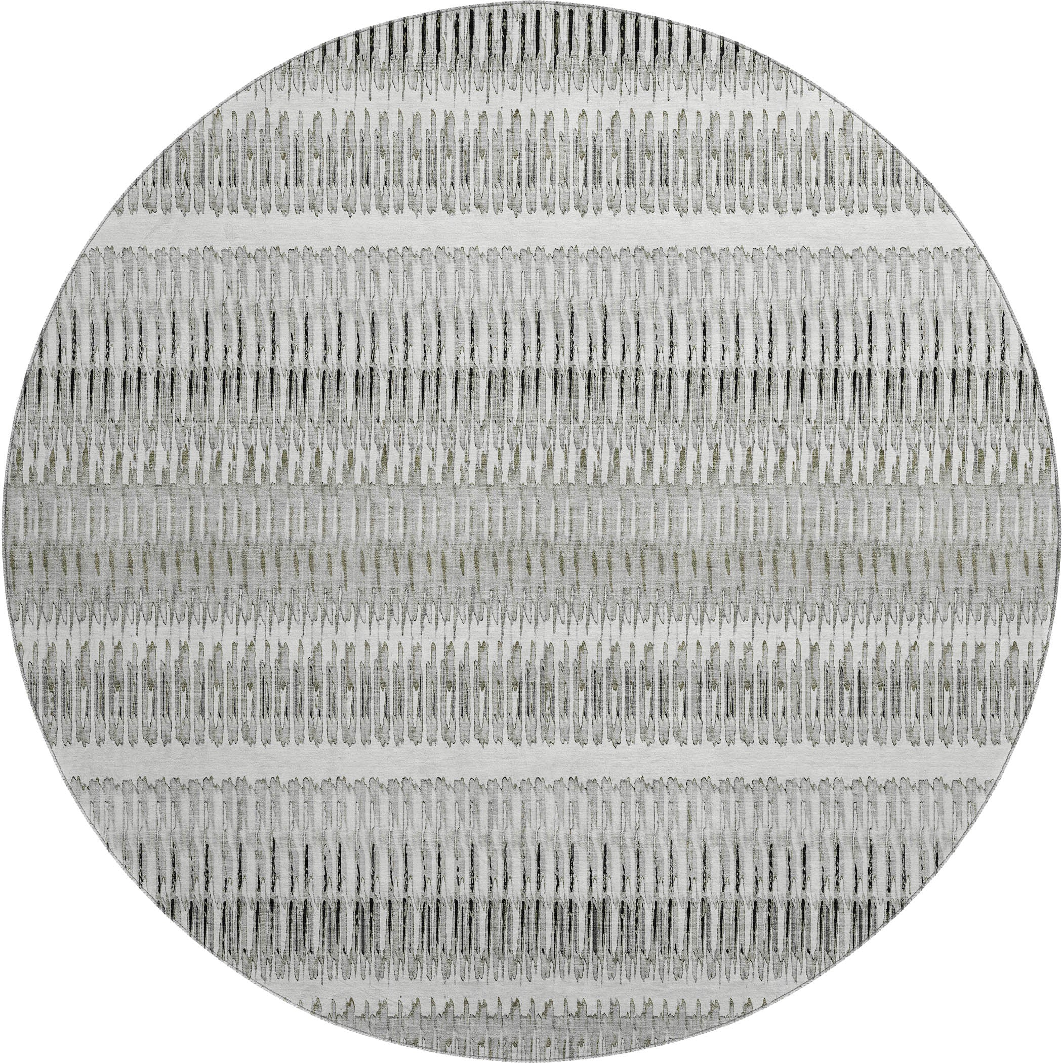 Lucerne Machine Washable Transitional Ivory Rug 8' x 8' #shape_Round
